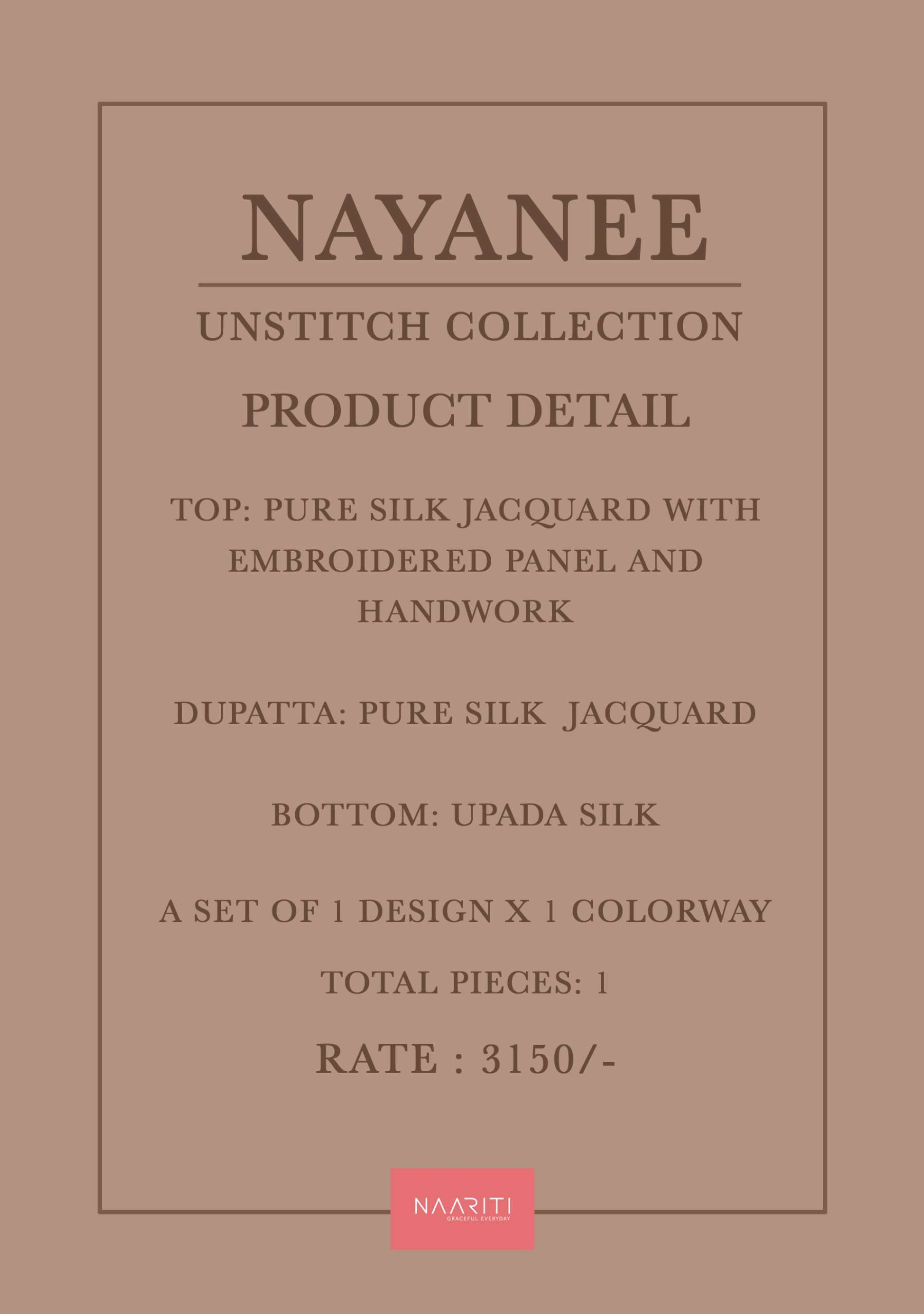 Naariti Nayanee Pure Silk Jacquard Designs Suit Partywear Collection view 4