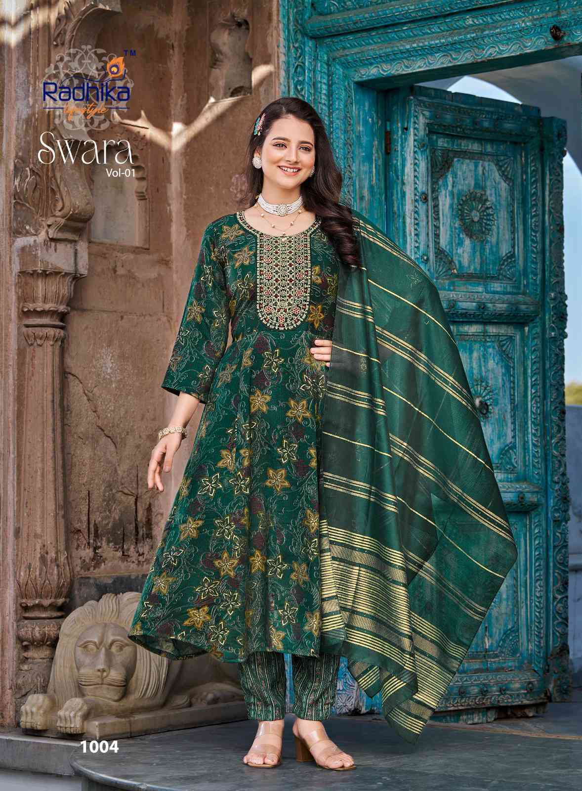 Radhika Swara Fancy Anarkali 3-Piece Suit view 8