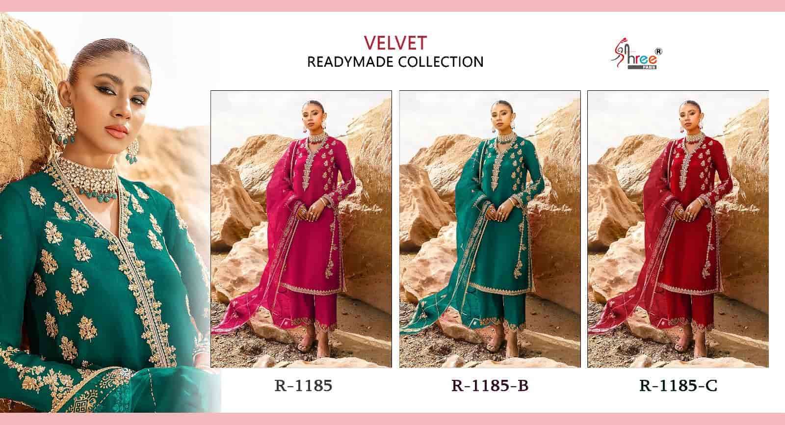 Shree Fabs R 1185 Colors Velvet Readymade Collection Festive Wear Suit Exporters view 4