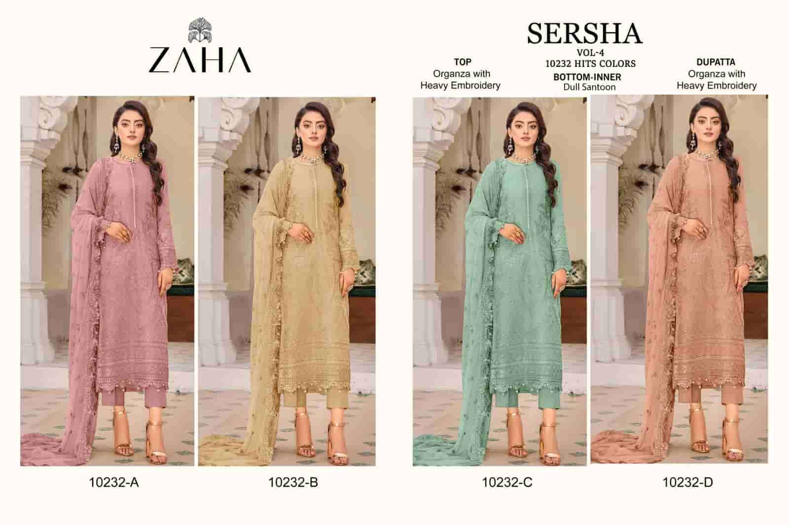 Zaha Sersha Vol 4 10232 Hits Colors Pakistani Festive Wear Style Salwar Suit view 5