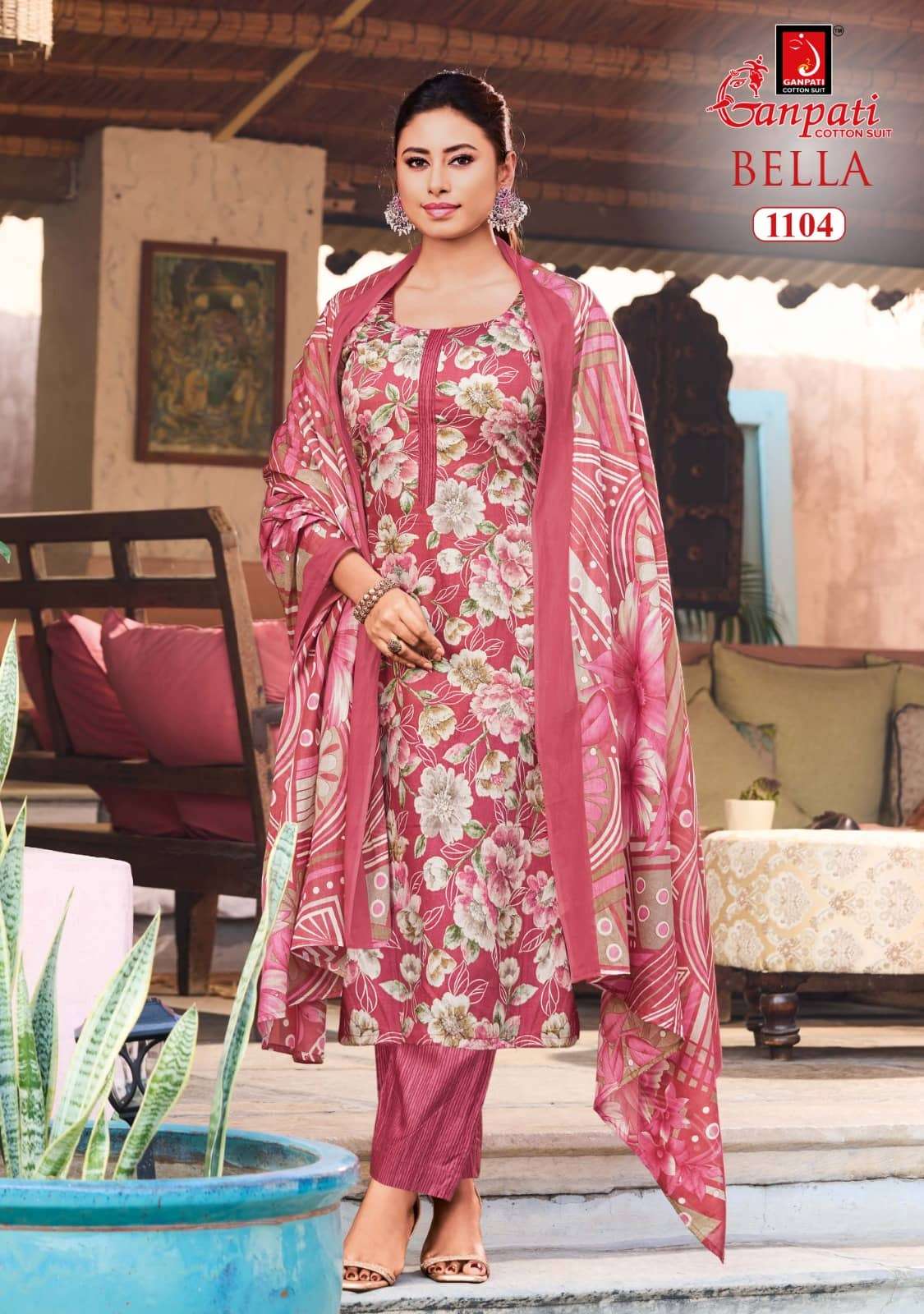 Ganpati Bella Vol 11 Premium Cotton Ladies Dress Exporters view 10