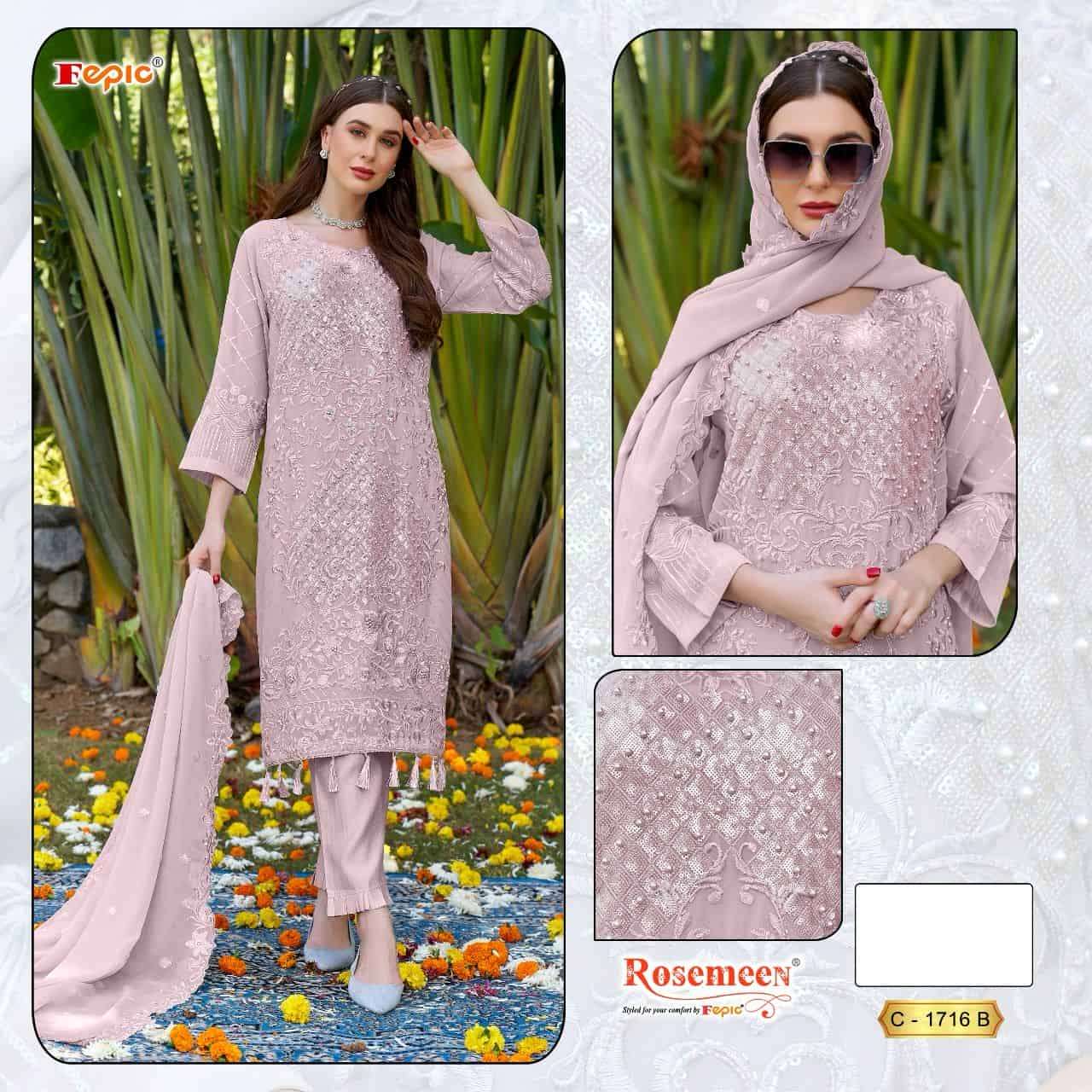 Fepic Rosemeen Embroidered Georgette Salwar Suit