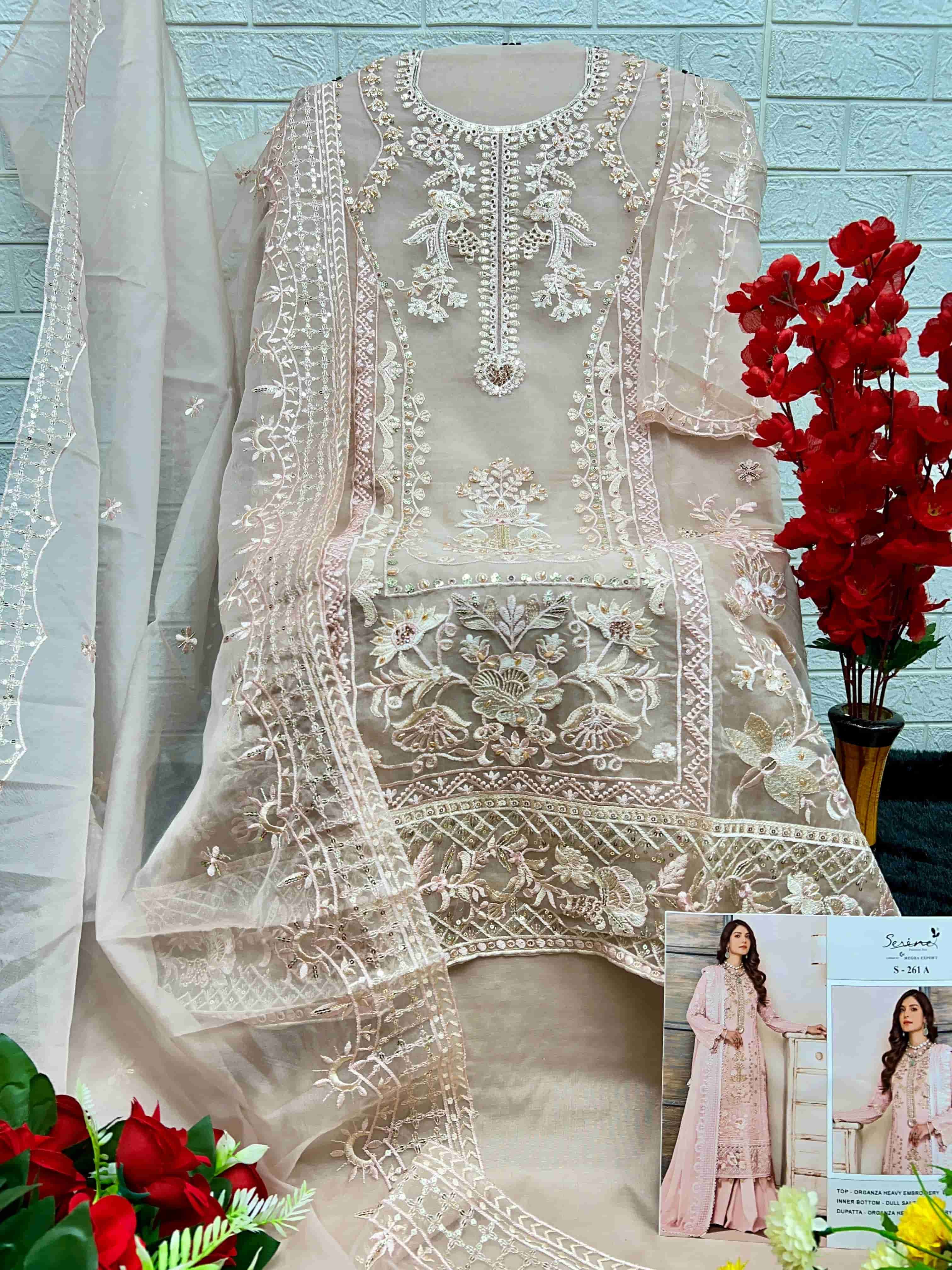 Serine S 261 A Pakistani Designer Organza Salwar Suit Ensemble view 2