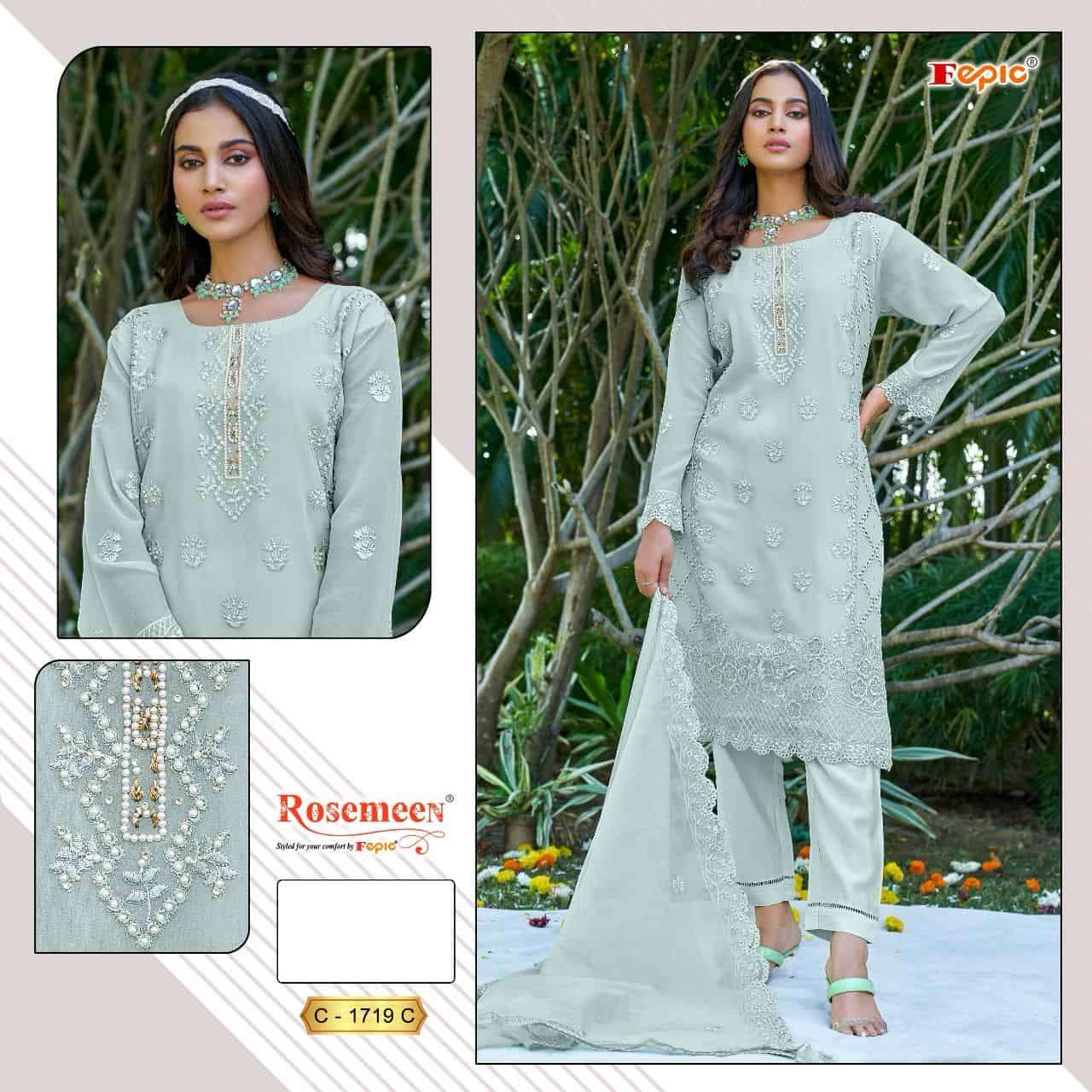 Fepic Rosemeen Embroidered Georgette Salwar Suit