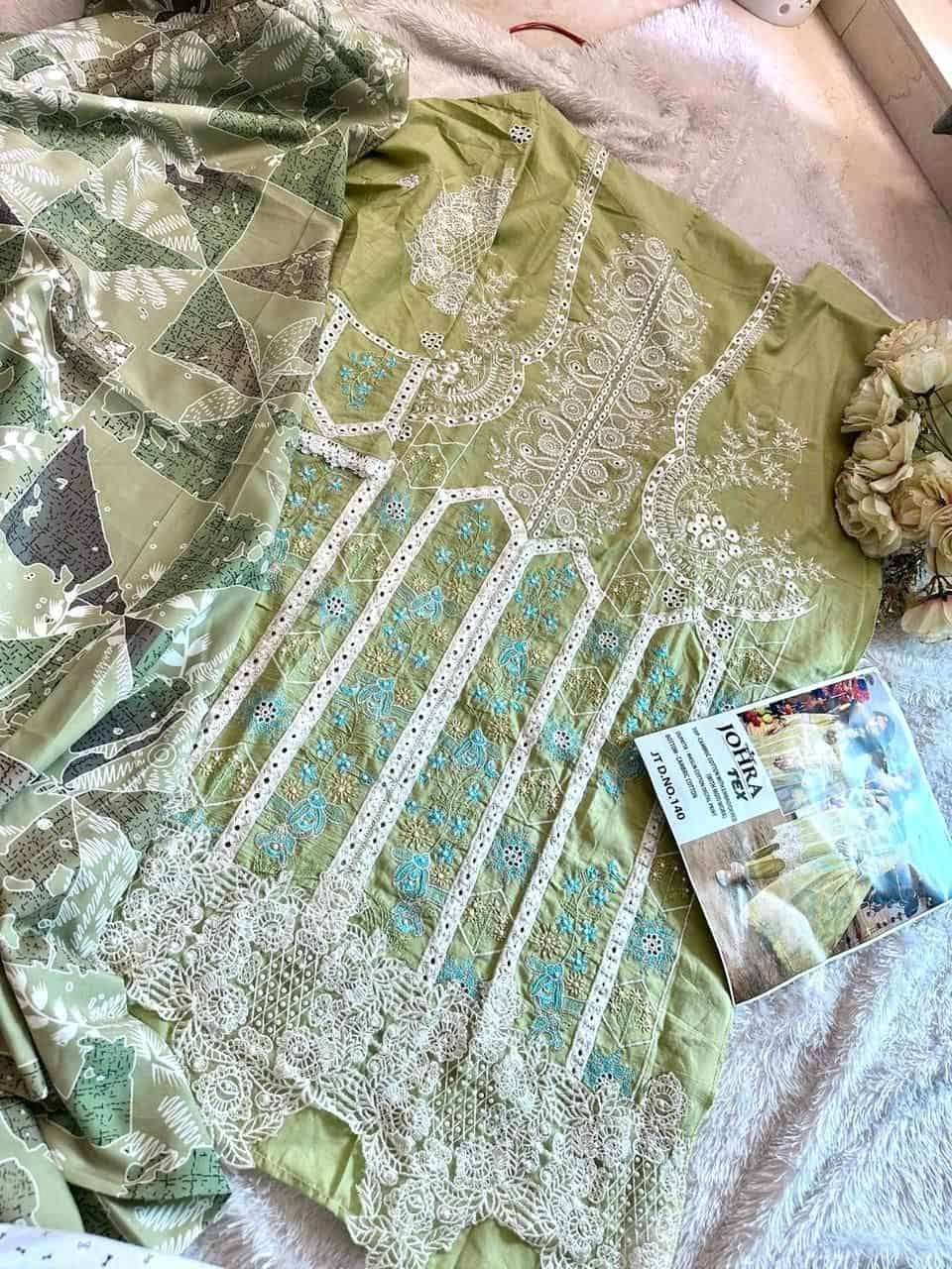 Johra Tex 140 Fancy Designer Embroidered Cotton Dress Collection view 2