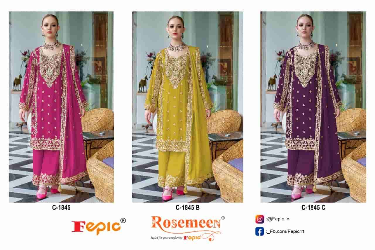 Fepic C 1845 Colors Pakistani Latest Designer Embroidered Suit Wholesalers view 4