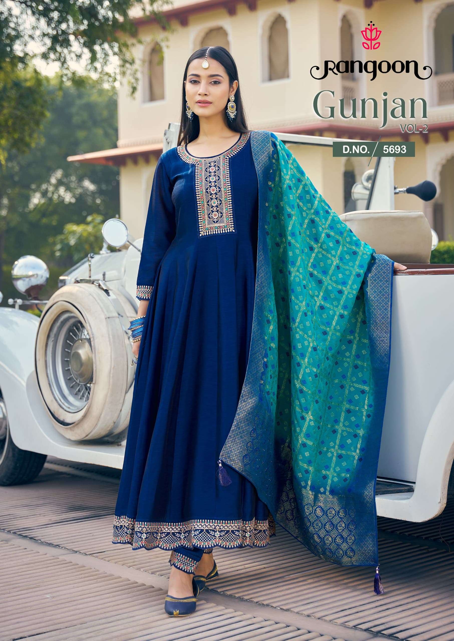Rangoon Gunjan Vol 2 Anarkali Style Dress Catalog view 2