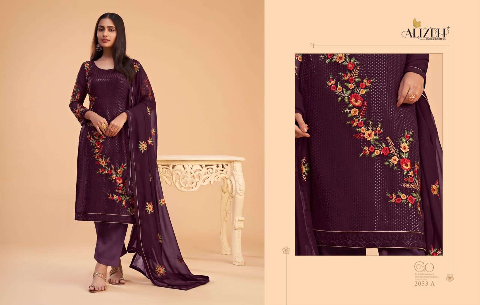 Alizeh Zaida Vol 12 Festive Designer Salwar view 3