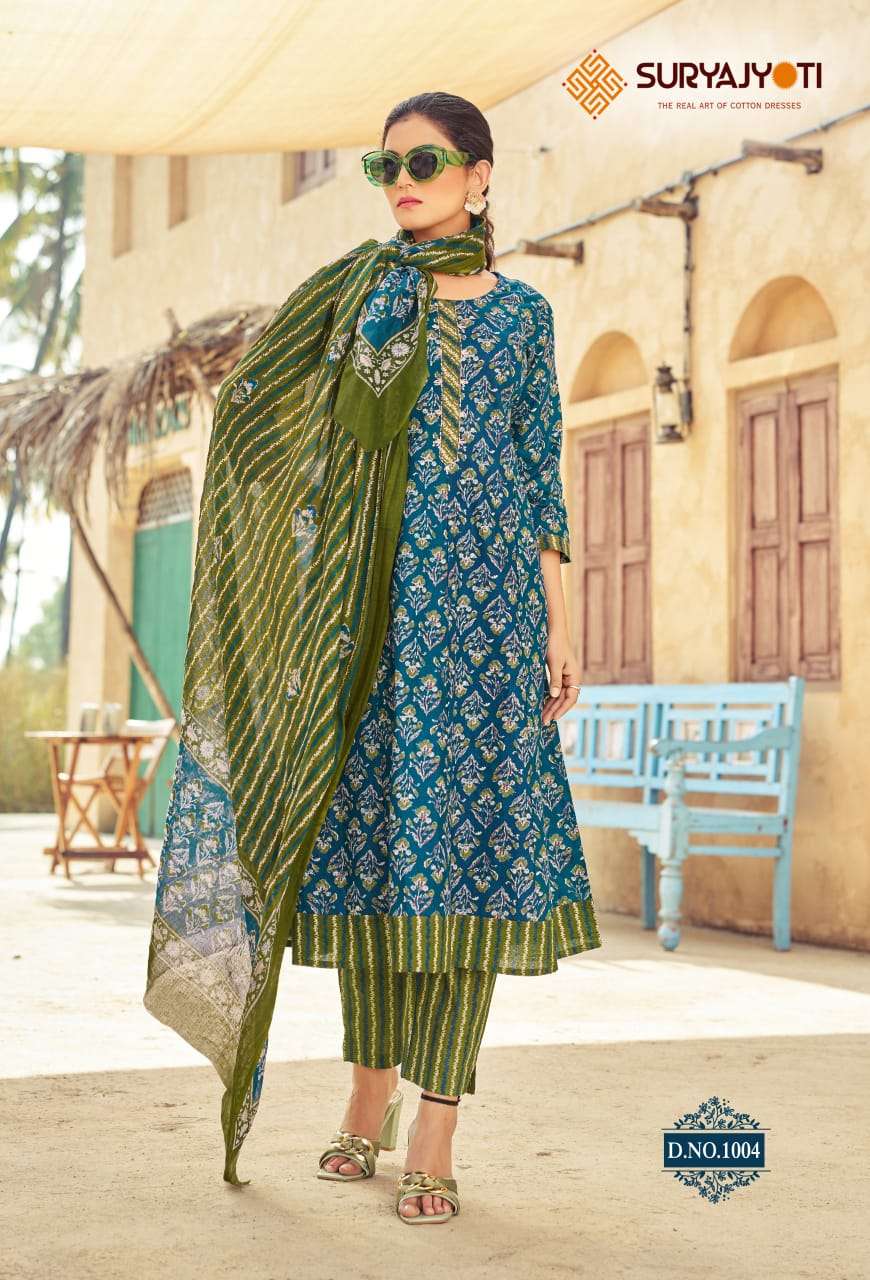 Rashmika Cotton Anarkali Suit Set view 2
