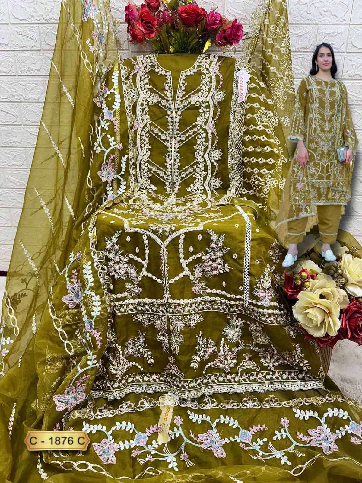 Fepic C 1876 C Festive Wear Style Pakistani Embroidered Salwar Suit Collection view 2