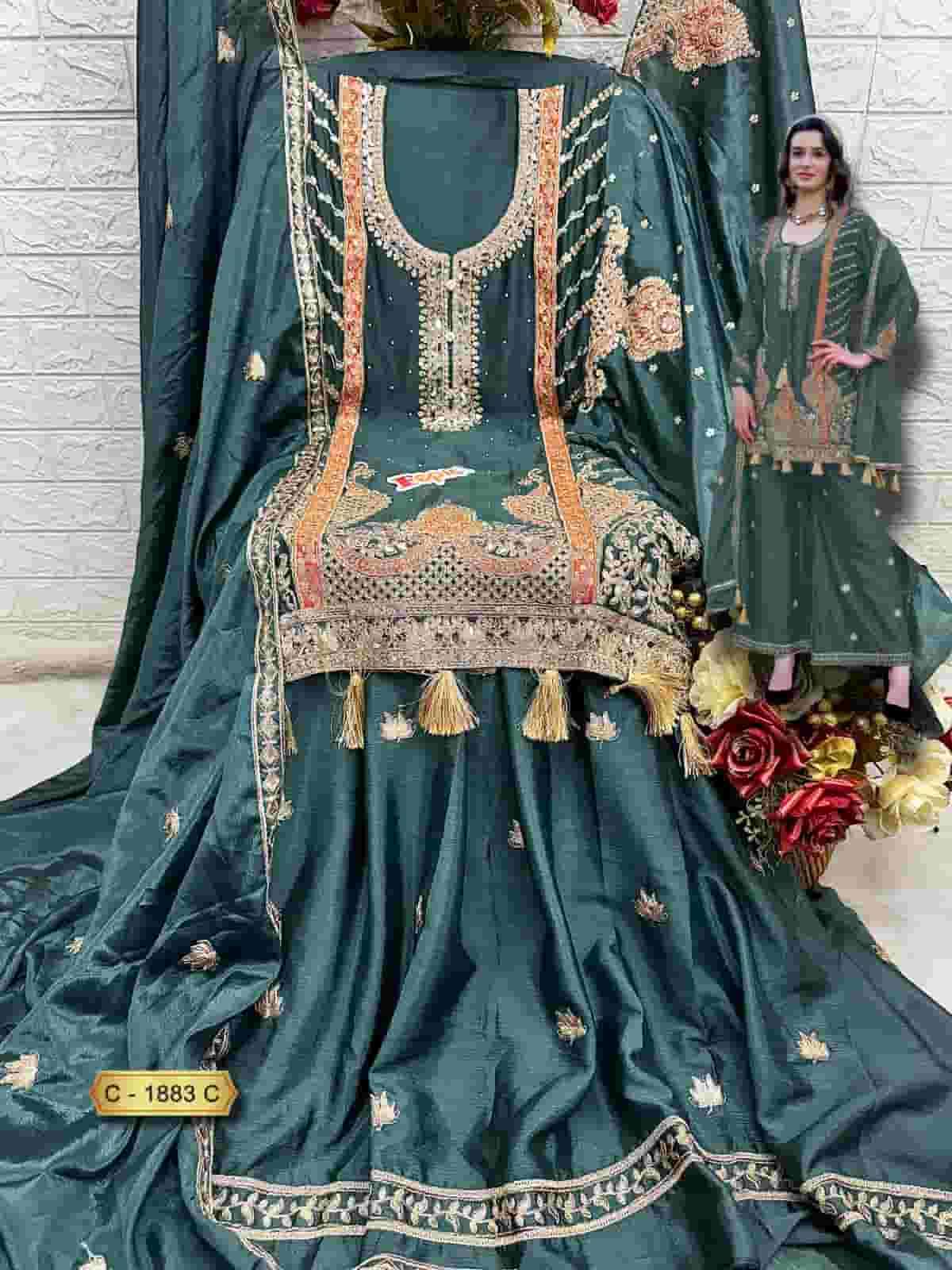 Fepic C 1883 C Fancy Designer Style Pakistani Salwar Kameez Exporter view 2