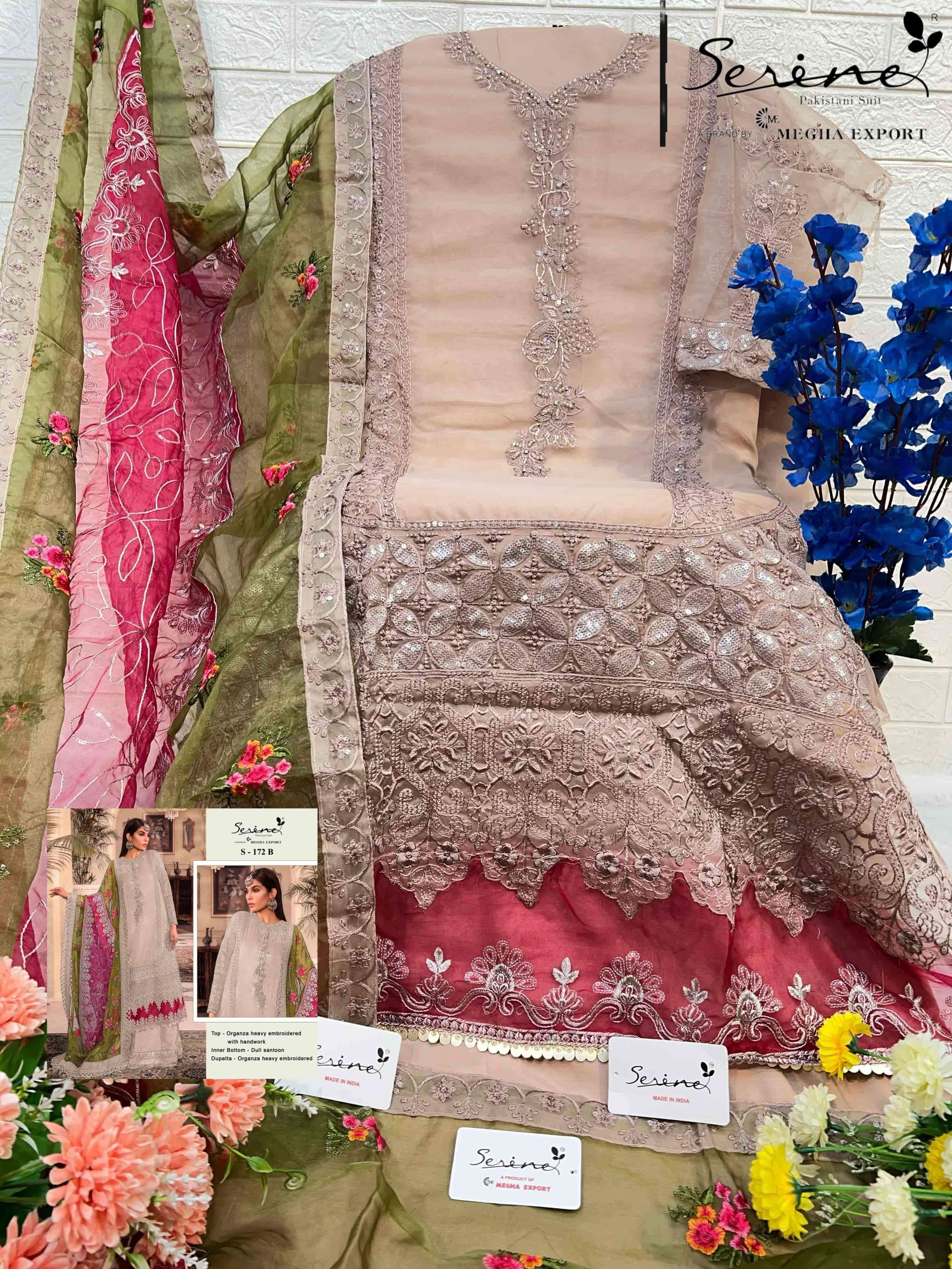 Megha Exports S 172 Colors Heavy Embroidered Designer Pakistani Dress Wholesalers view 7