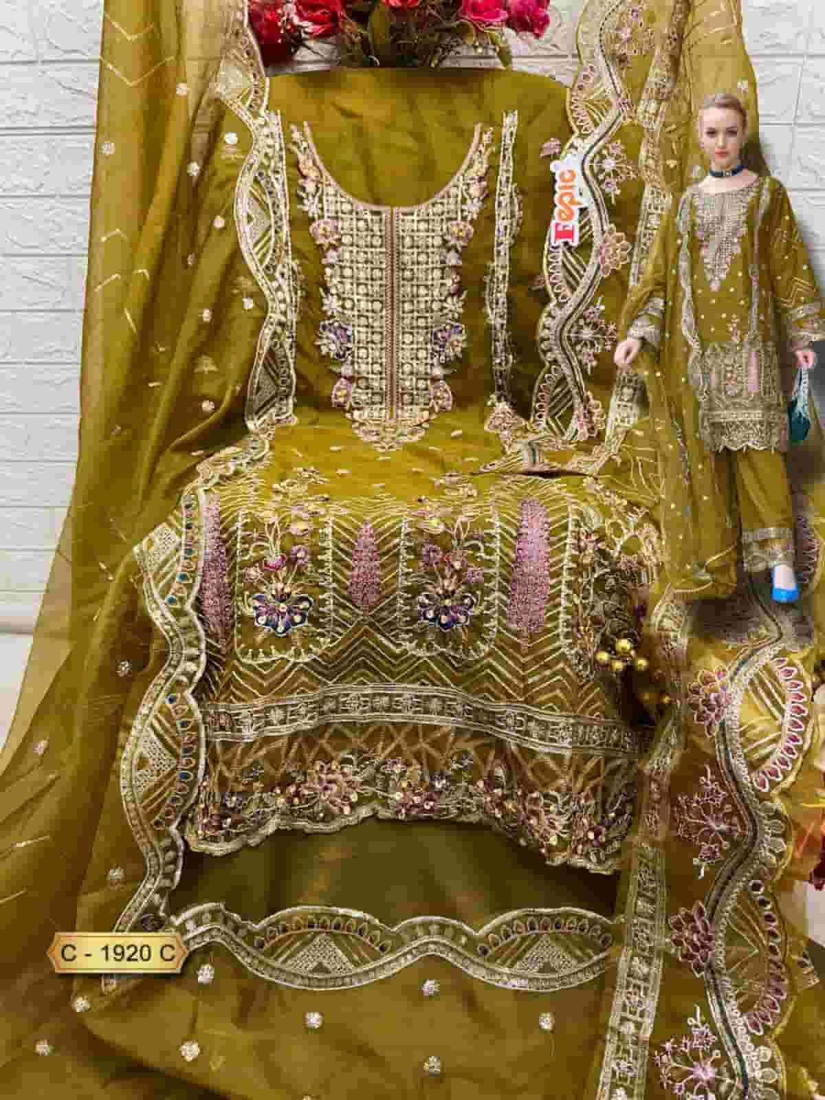 Fepic C 1920 C Exclusive Heavy Designer Style Pakistani Salwar Kameez Collection view 2