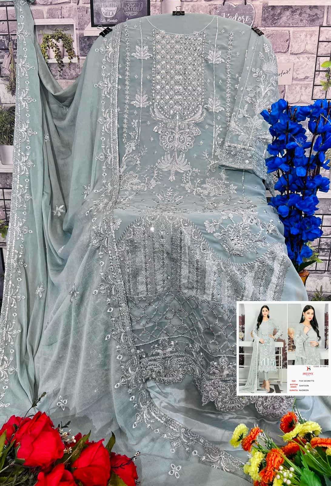 Deepsy D 1099 C Pakistani Festive Wear Style Designer Suit Exporter view 2