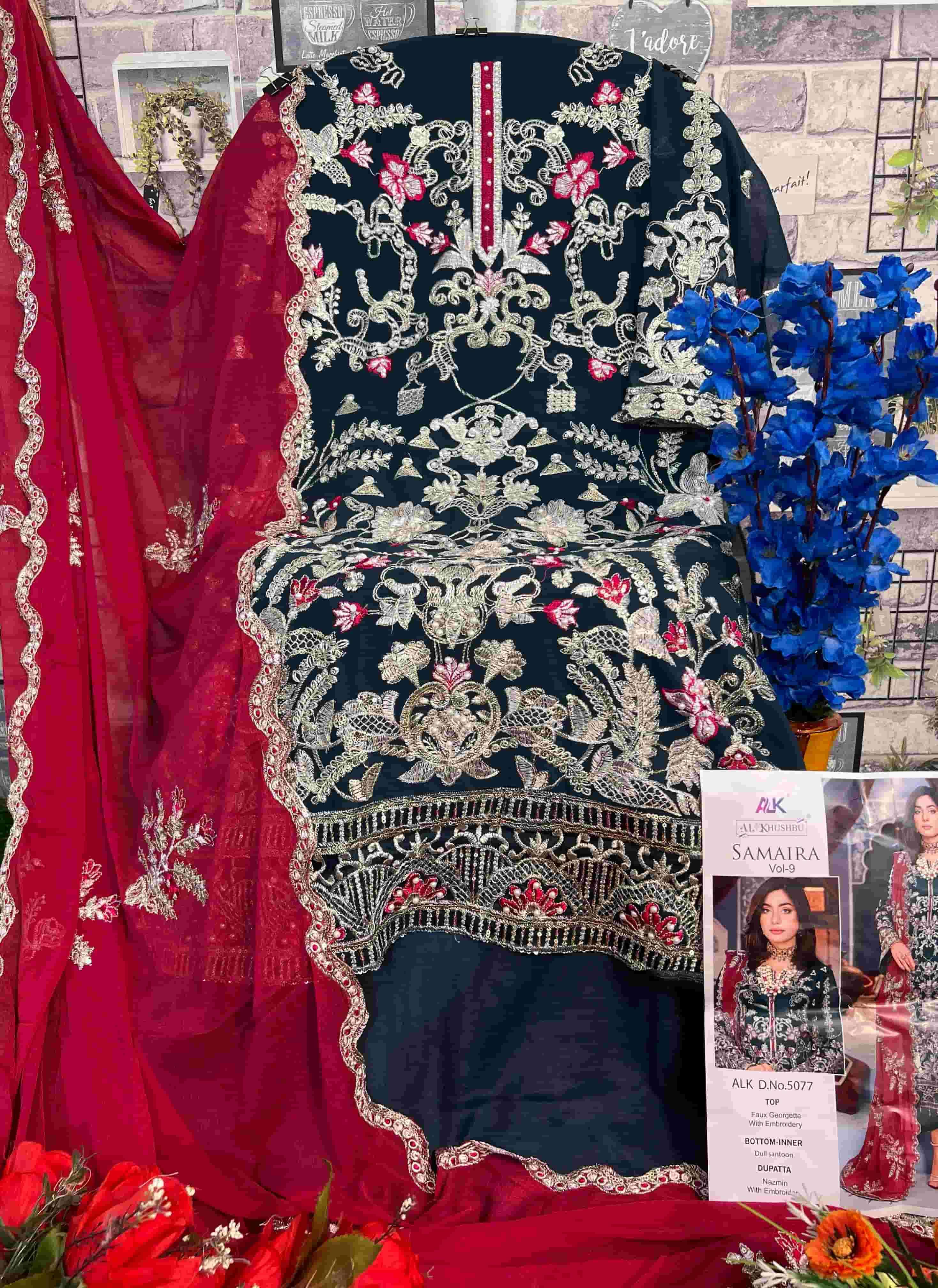 Al Khushbu Heavy Embroidered Pakistani Suit view 2