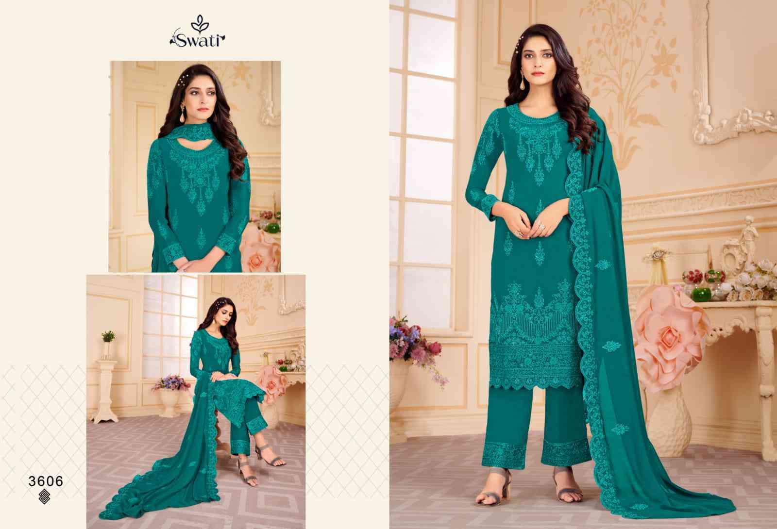 Swagat Swati 3601 To 3607 Designer Straight Suit New Collection view 9
