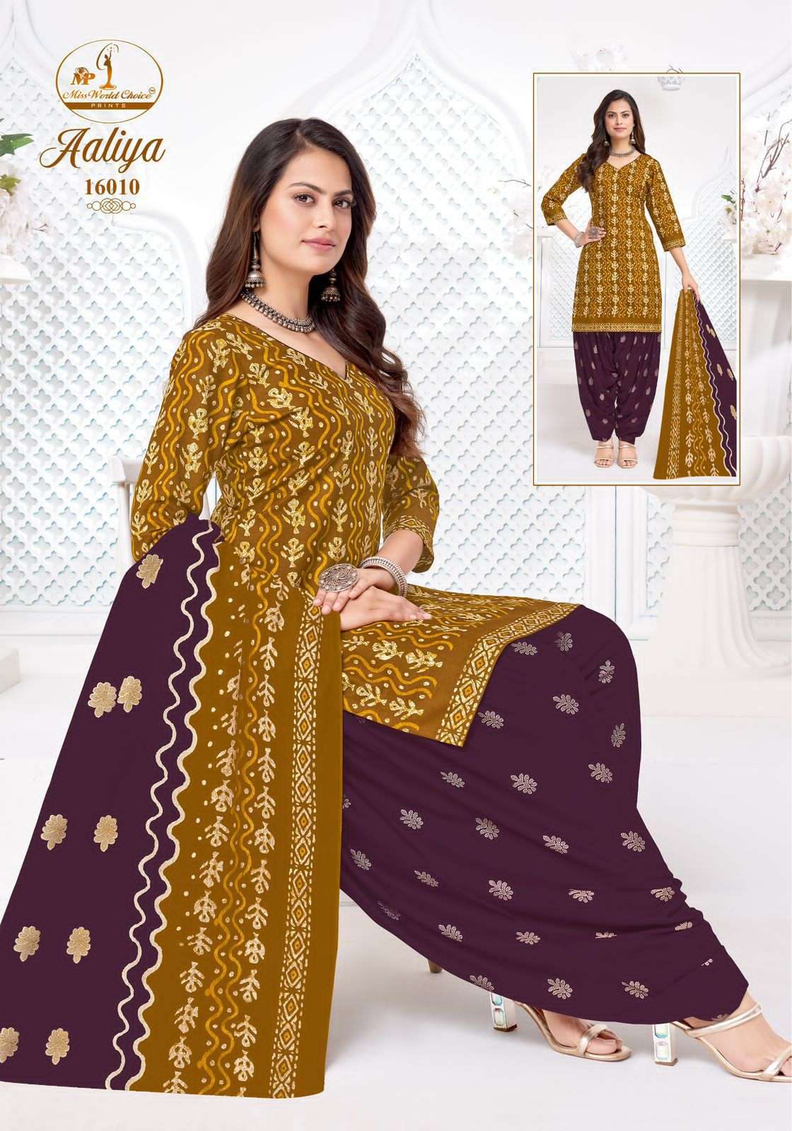 Miss World Choice Aaliya Vol 16 Pure Cotton Dress Material view 9
