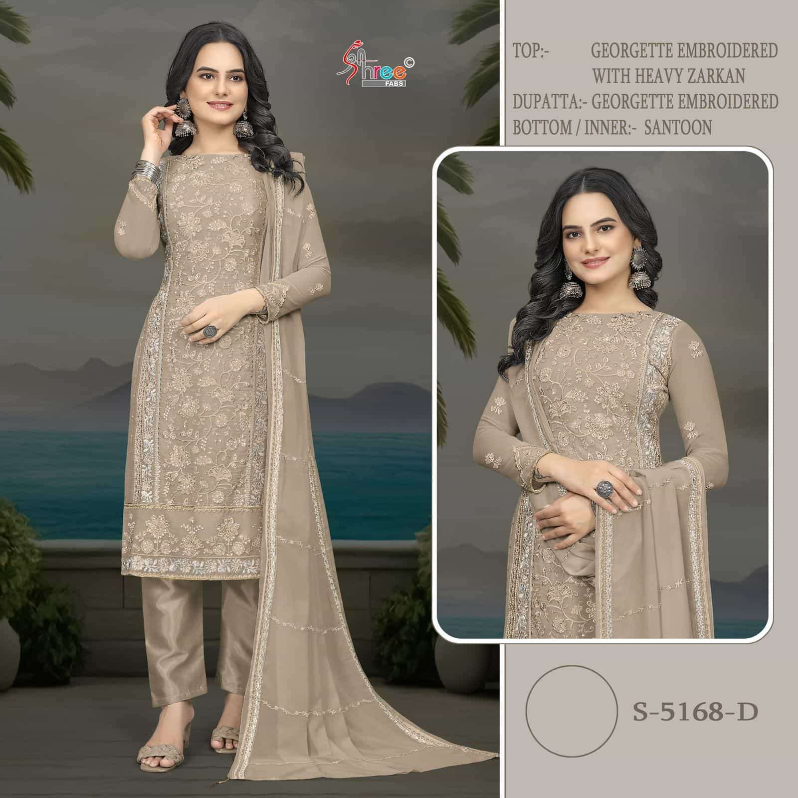 Shree Fabs S 5168 D Pakistani Style Georgette Suit Collection