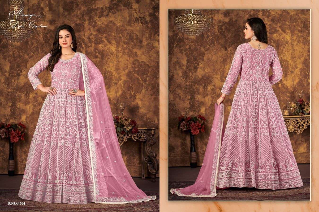 Aanaya Vol 147 Designer Party Wear Net Anarkali Gown view 11