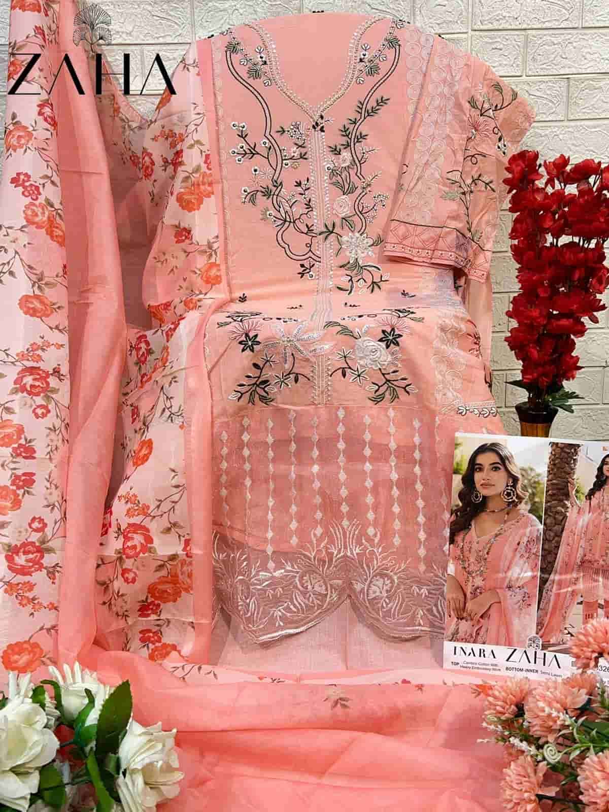 Zaha Inara Vol 1 Heavy Embroidered Cotton Salwar Suit Wholesalers view 10