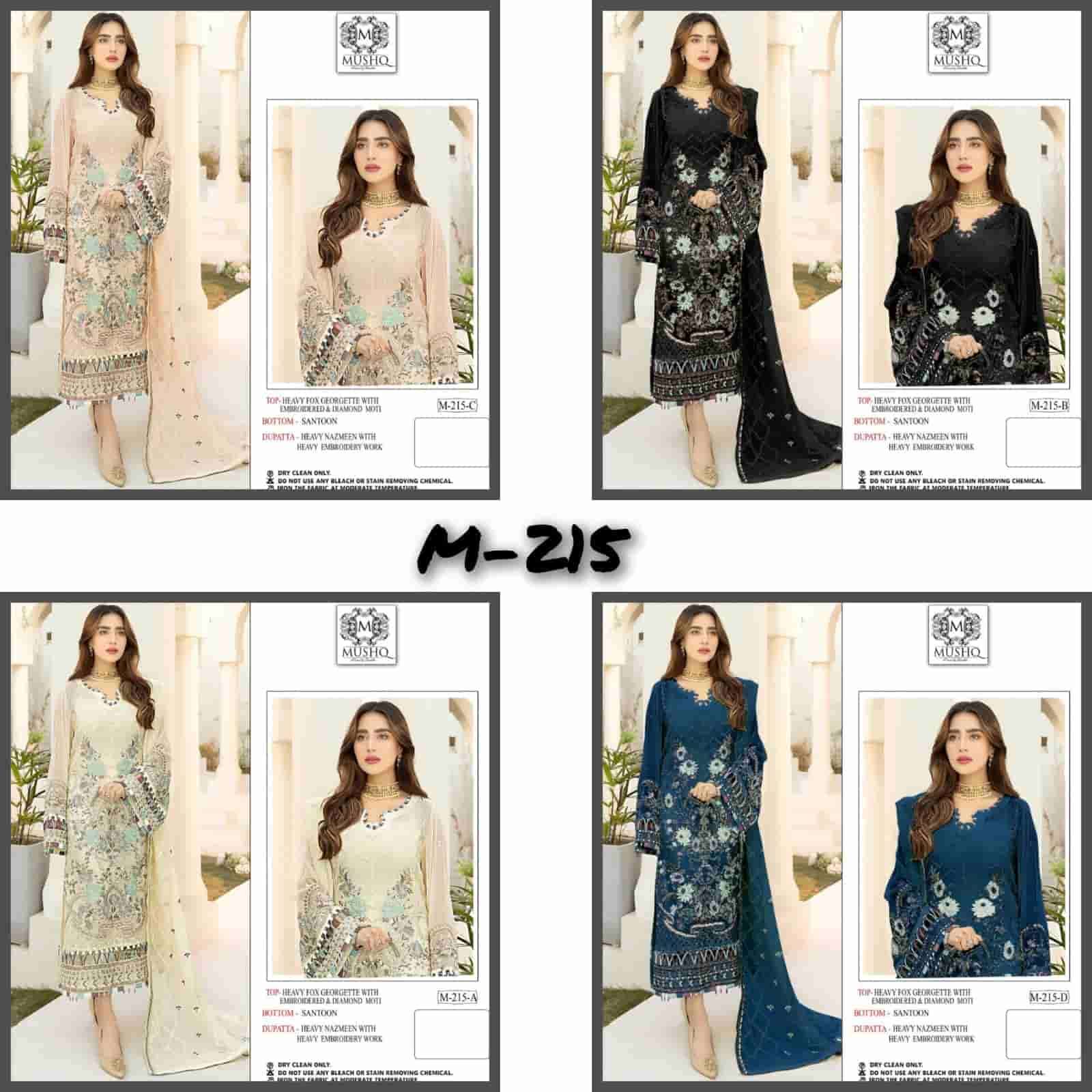 Mushq M 215 Colors Pakistani Festive Wear Style Designer Salwar Suit Wholesalers view 4