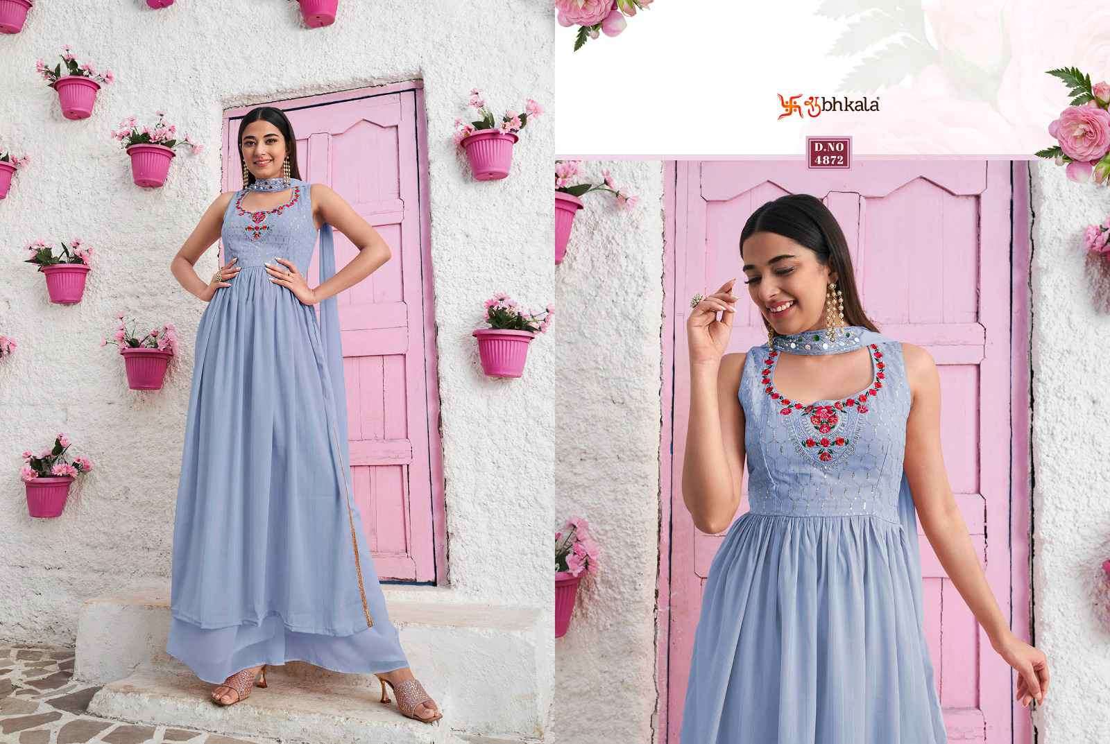 Shubhkala Flory Vol 31 Latest Frill Designs Festive Wear Dess Collection New Arrivals view 5