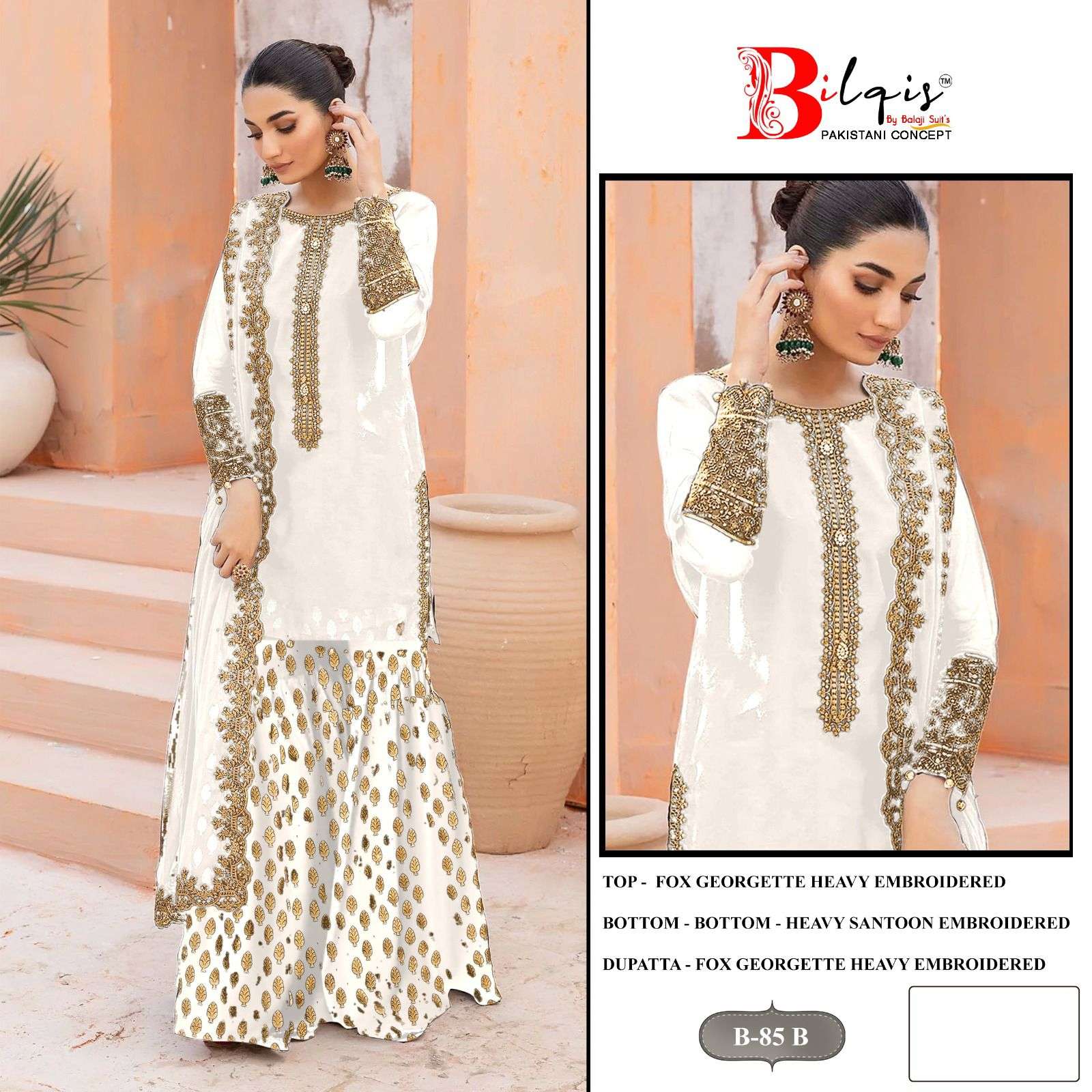 Bilqis B-85 Designer Pakistani Salwar Suit view 4