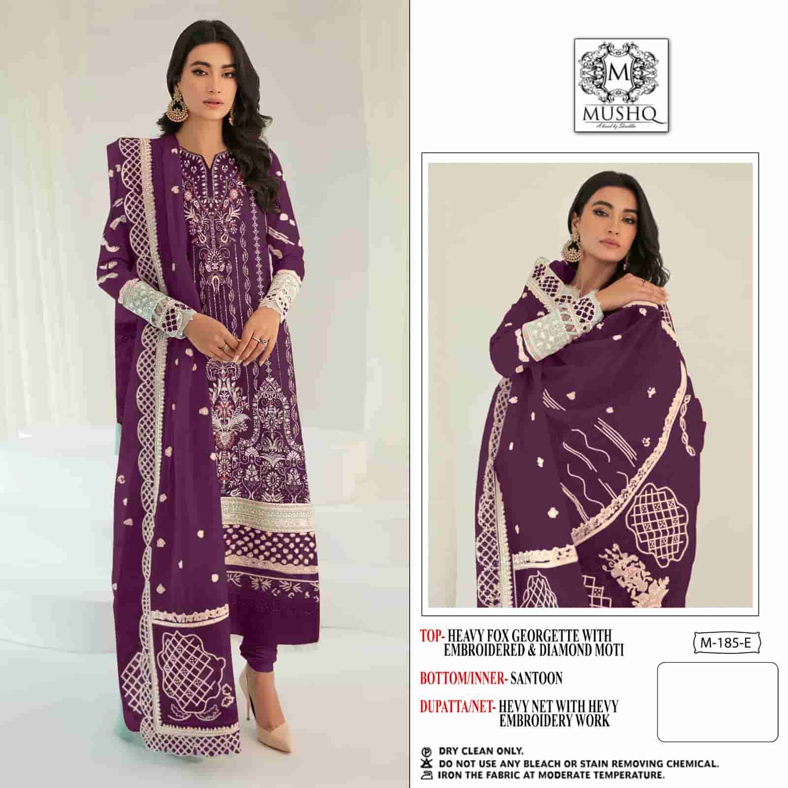Mushq M 185 Colors Pakistani Festive Wear Style Designer Salwar Suit view 5