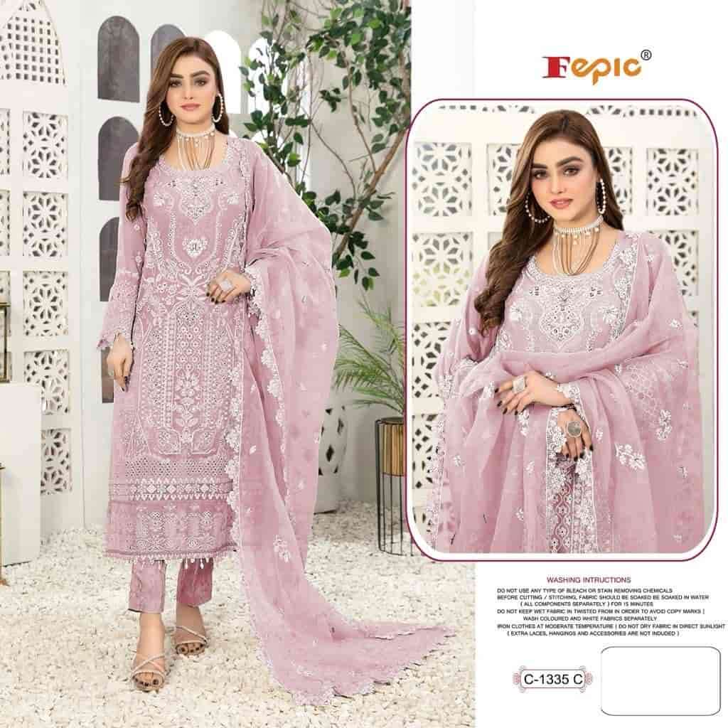 Fepic Rosemeen Organza Party Wear Suit view 3