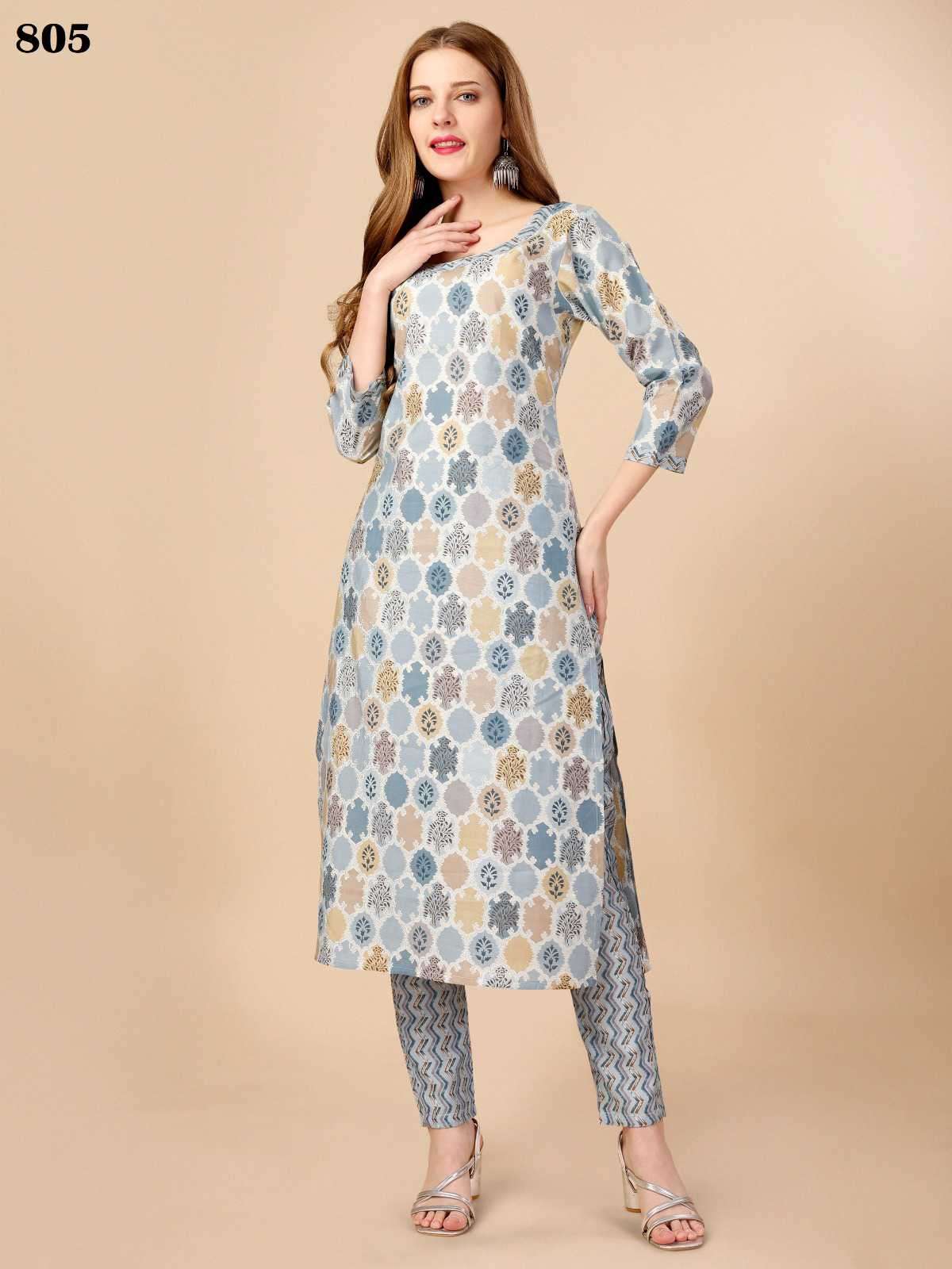 Beriston Bs Vol 8 Fancy Cotton Kurti Pant Dupatta Single Collection Price view 10