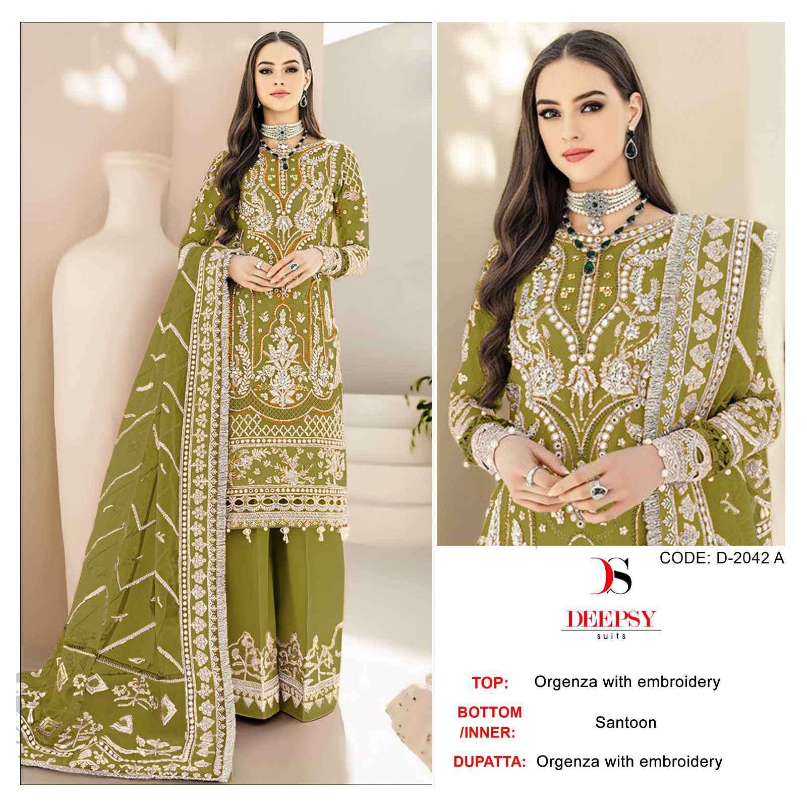 Deepsy 2042-A Organza Pakistani Suit view 2