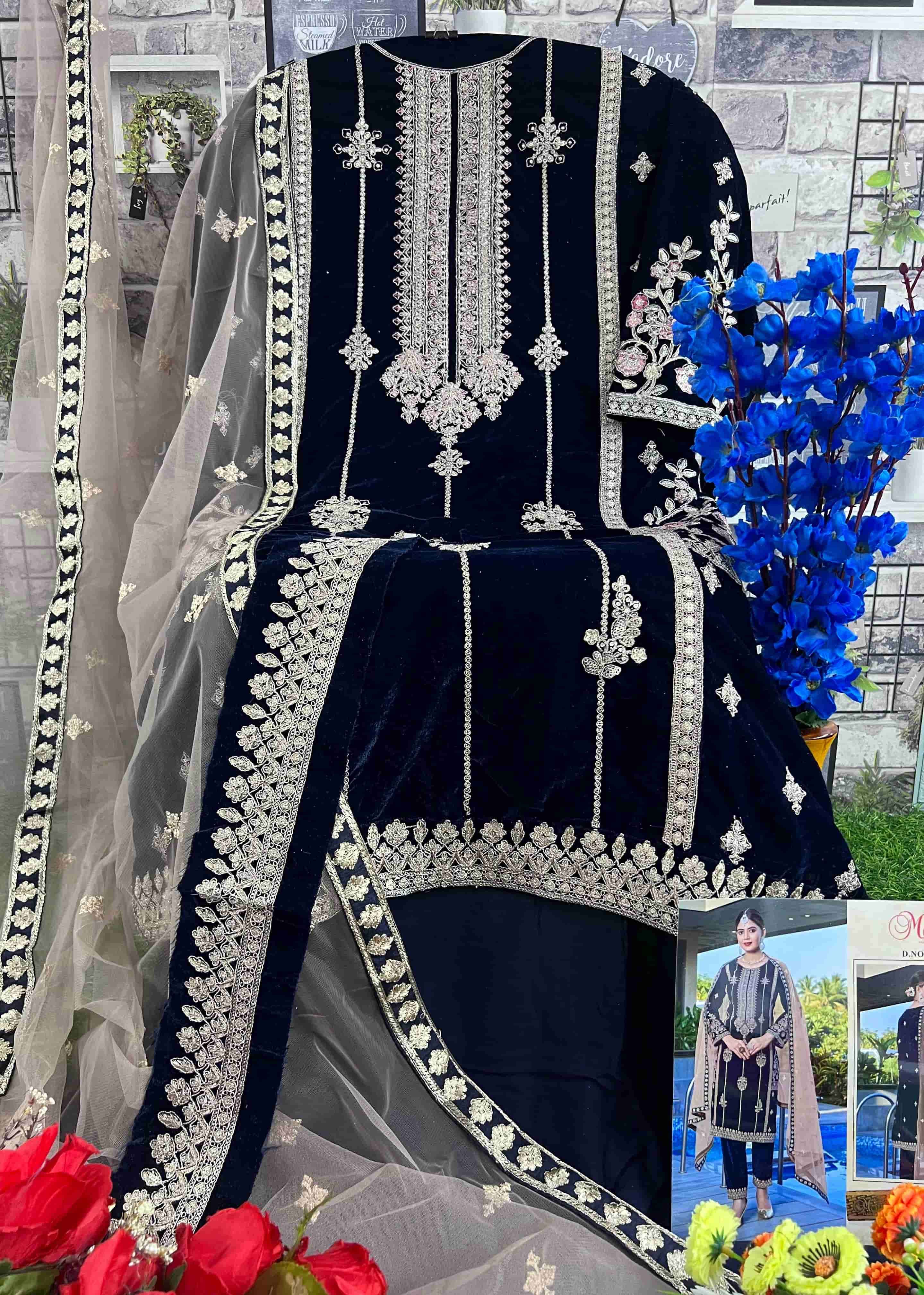 Motifz 2019 Colors Festive Wear Style Designer Winter Wear Salwar Suit Wholesalers view 8