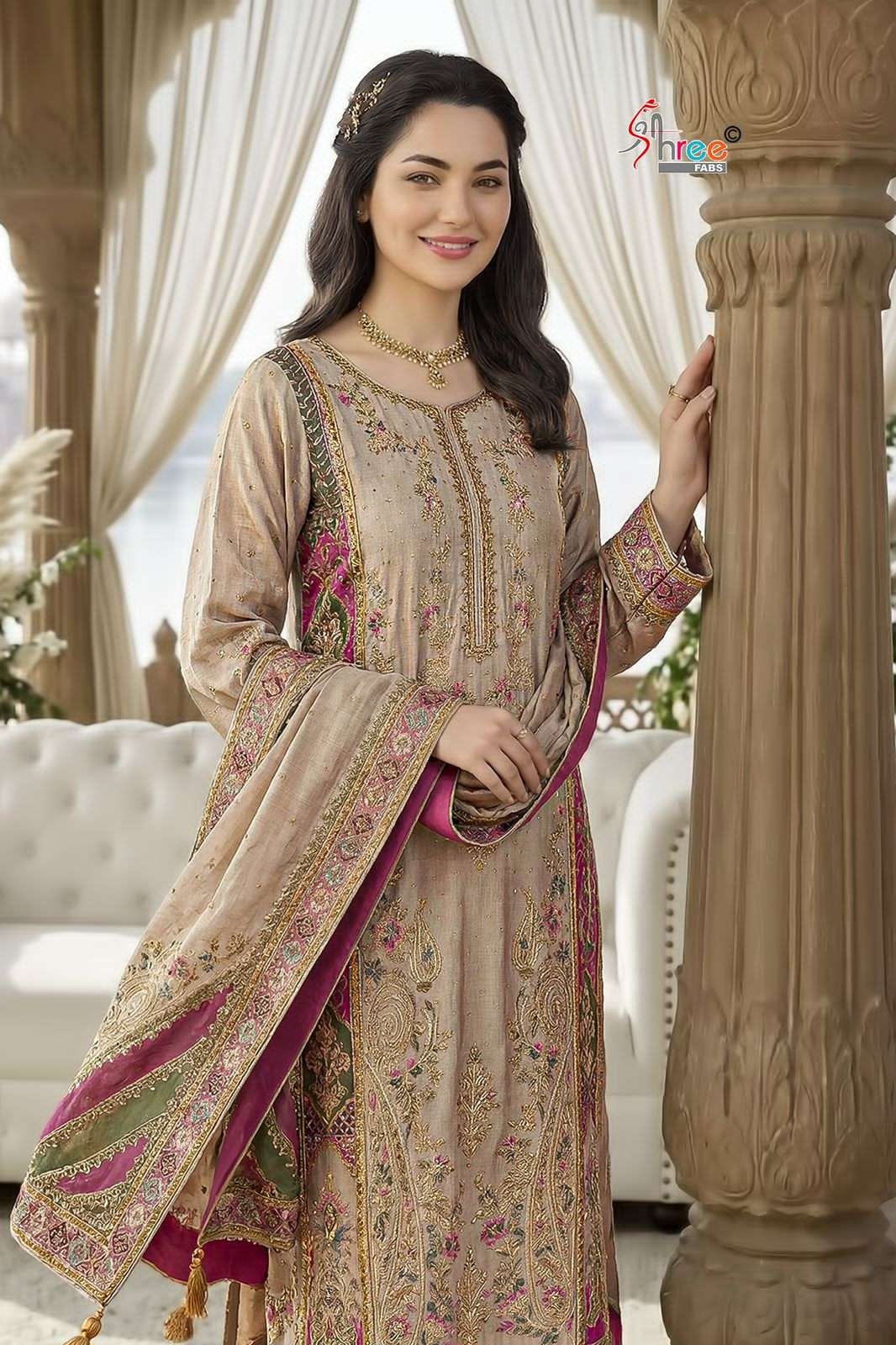 Shree Fabs Kt 351 Pakistani Muslin Suit Latest Collection view 3