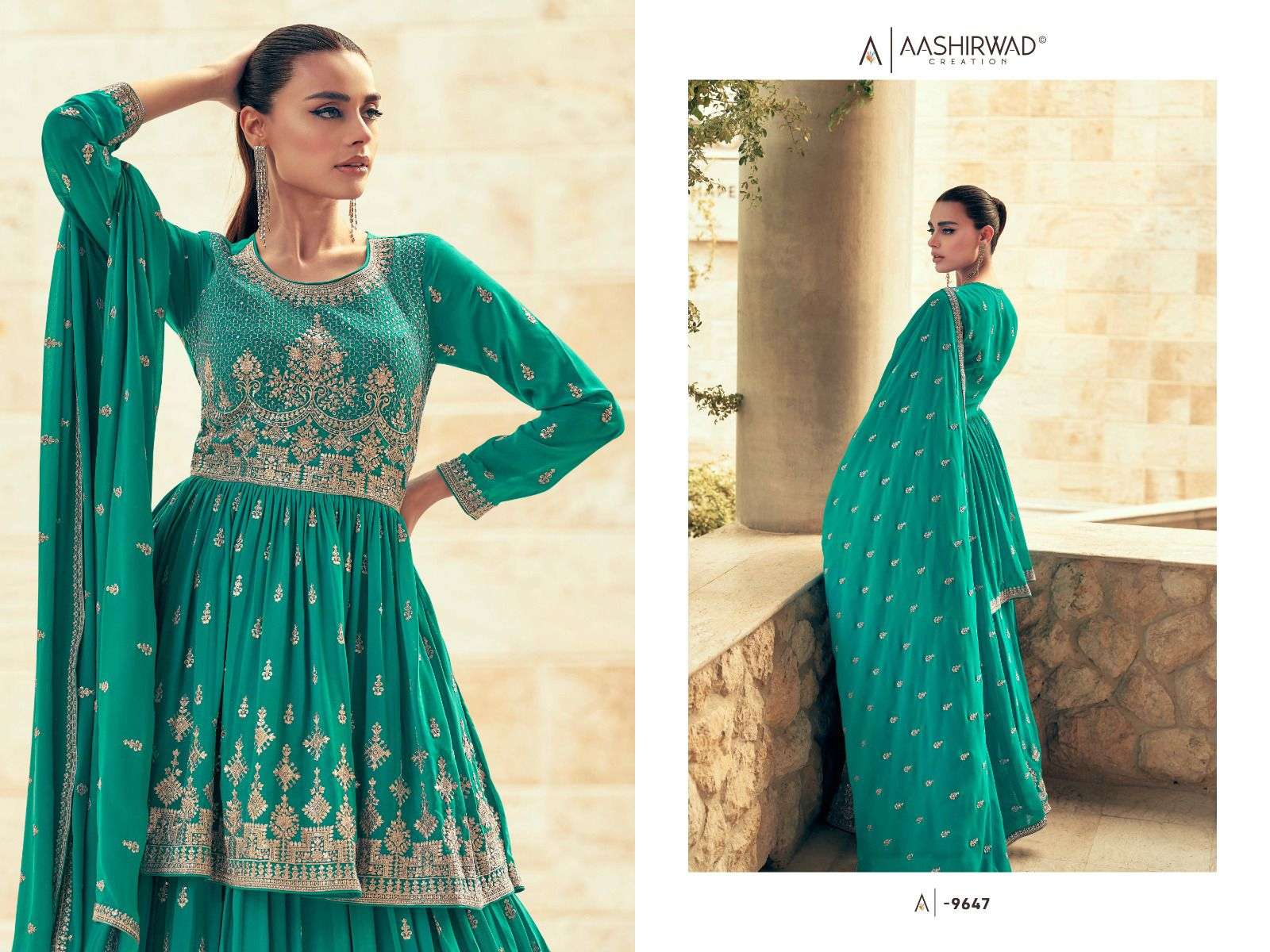 Aashirwad Gulkand Sadaf Wedding Wear Lehenga Style Designer Dress view 5