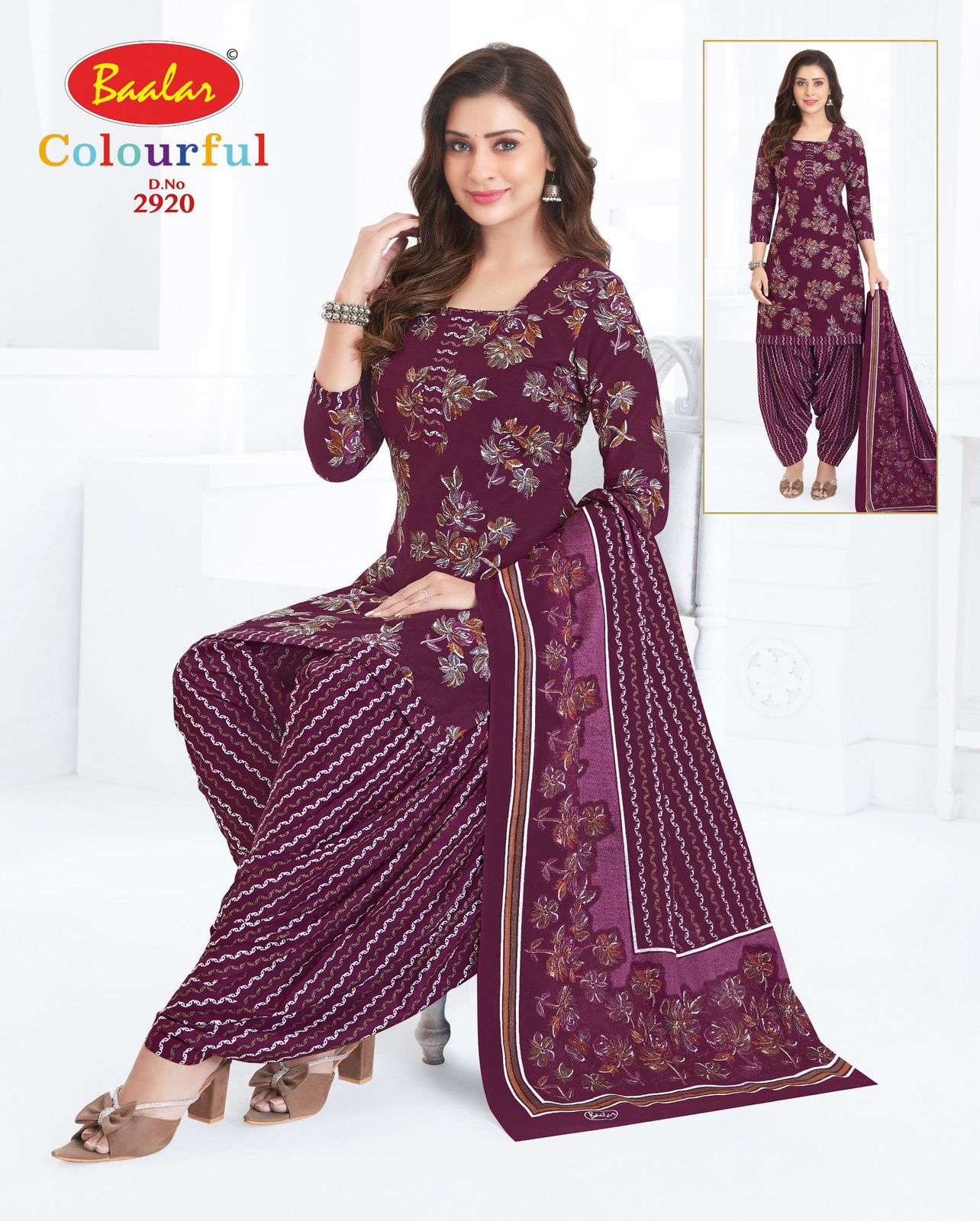Baalar Colourful Vol 29 Unstitch Pure Cotton Suit view 30