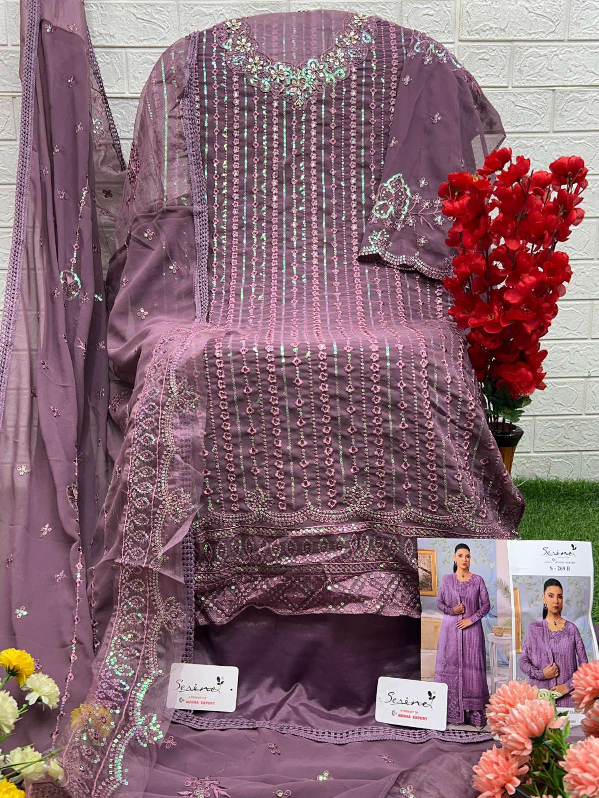 Megha Export S 269 Colors Designer Embroidered Pakistani Suit Festive Collection view 4