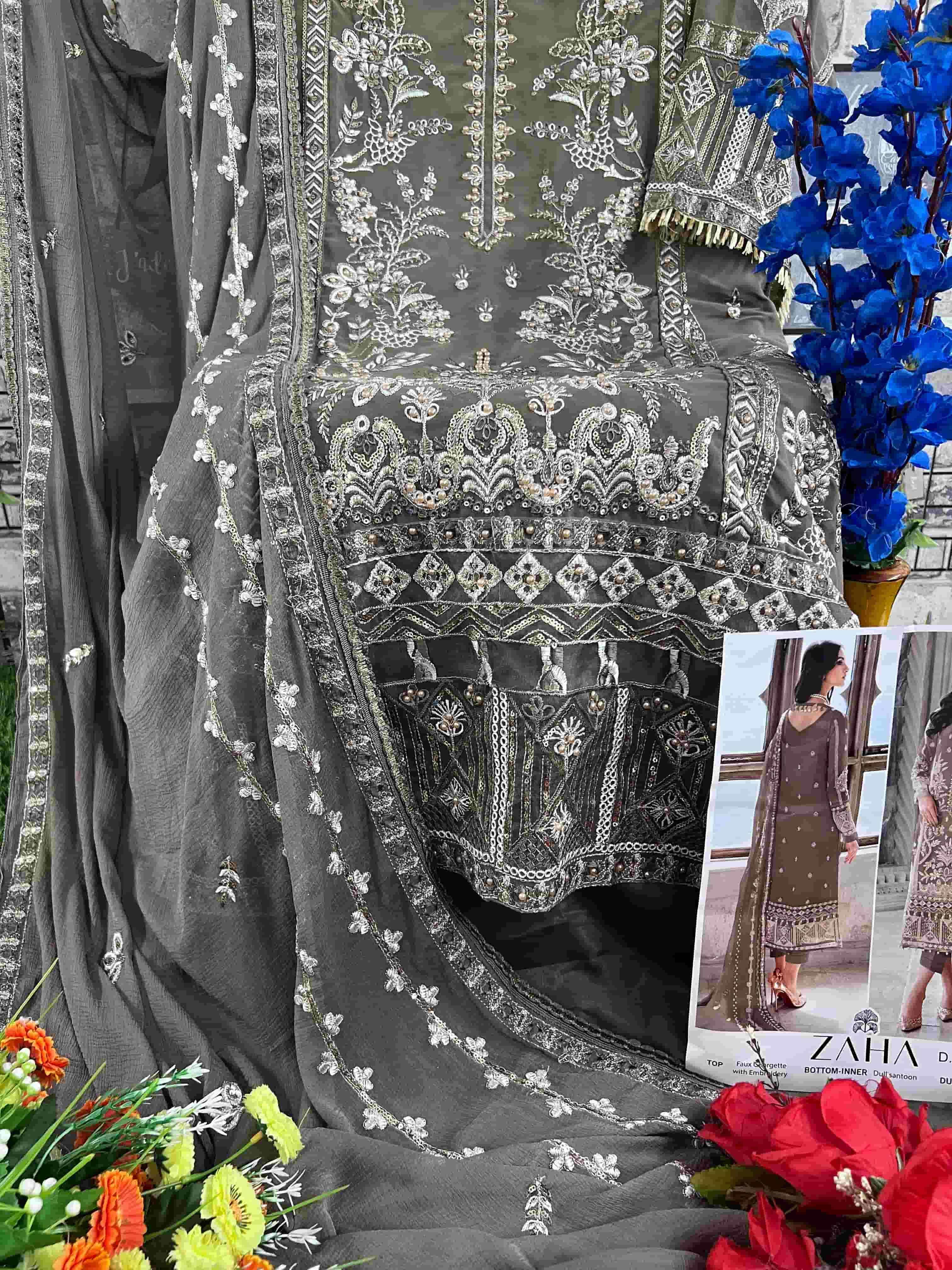 Zaha Gullal Vol 2 Hits Colors Pakistani Style Heavy Designer Salwar Suit Wholesalers view 3