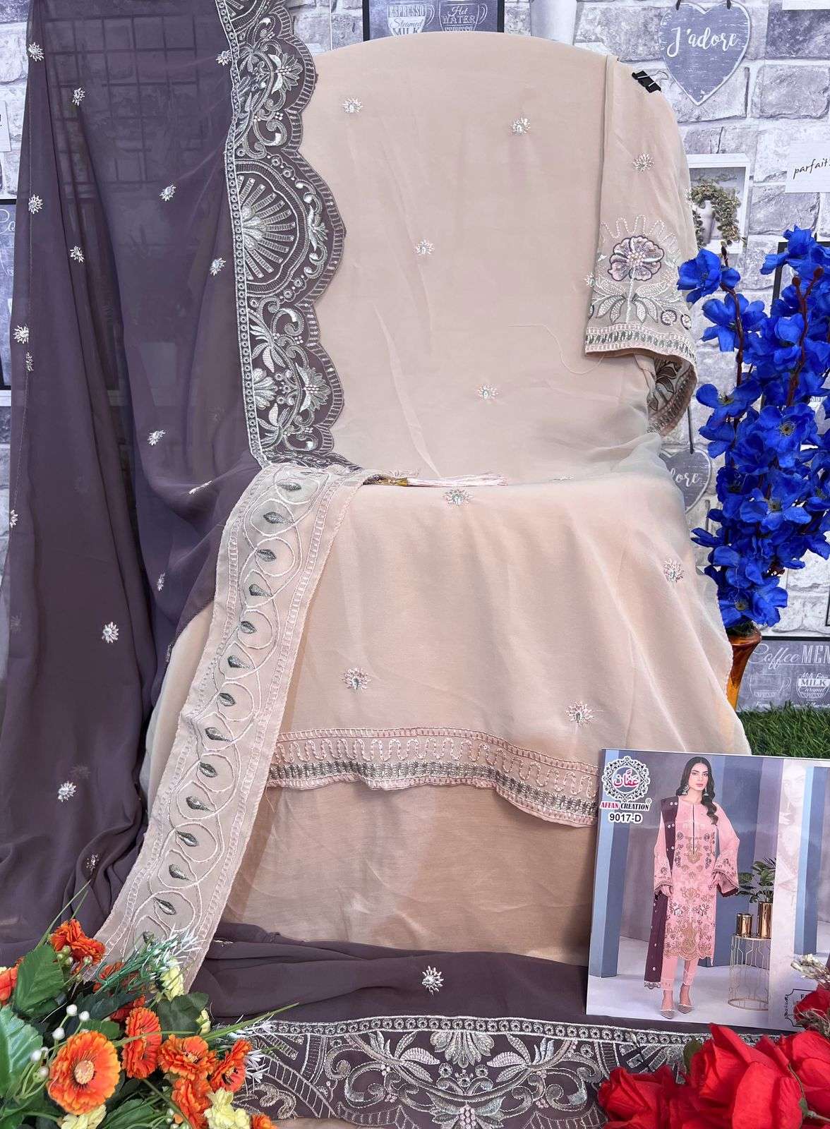 Affan Creation 9017 Colors Heavy Embroidered Pakistani Suit New Designs view 11