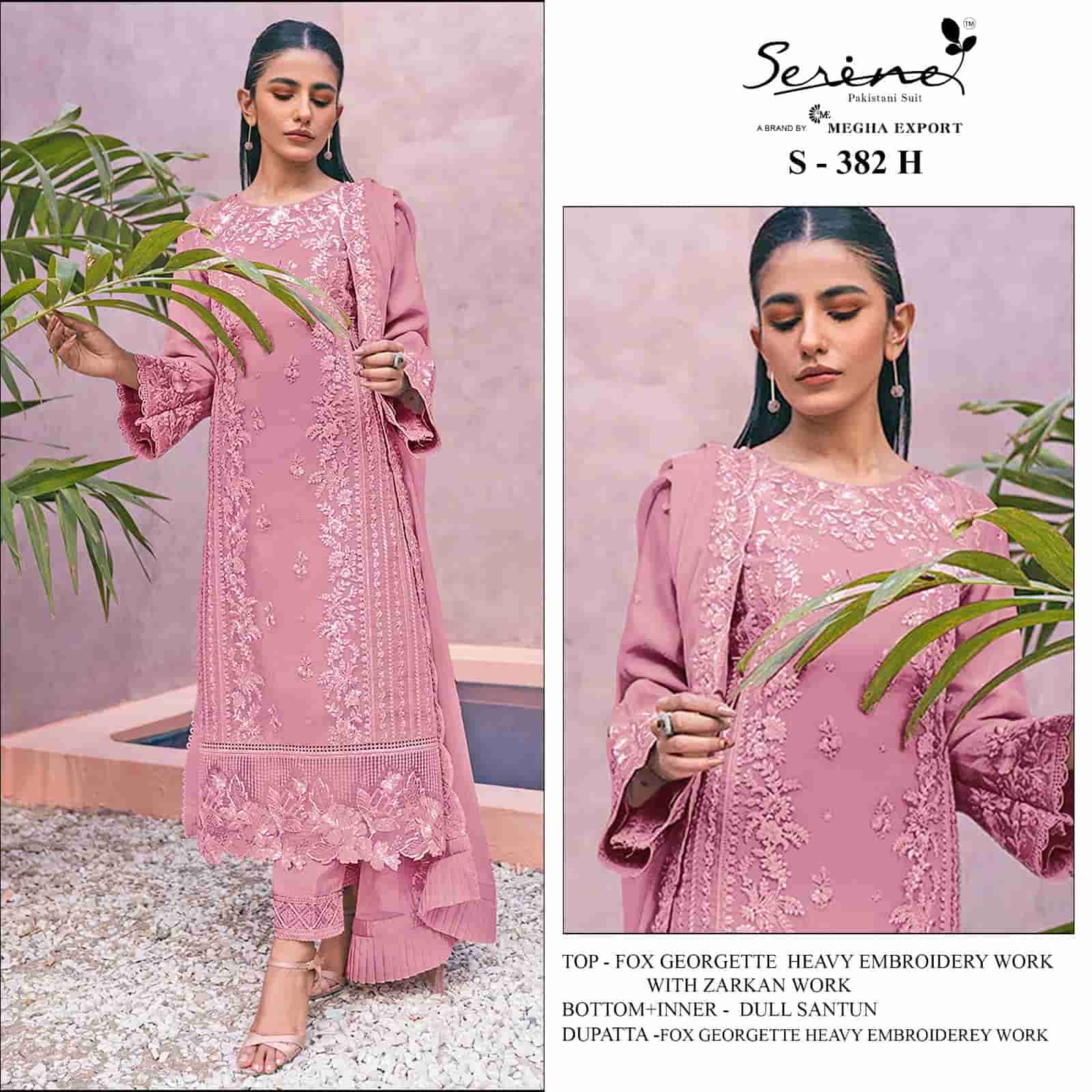 Megha Export S 382 Colors Pakistani Designer Georgette Embroidered Suit Wholesalers view 4