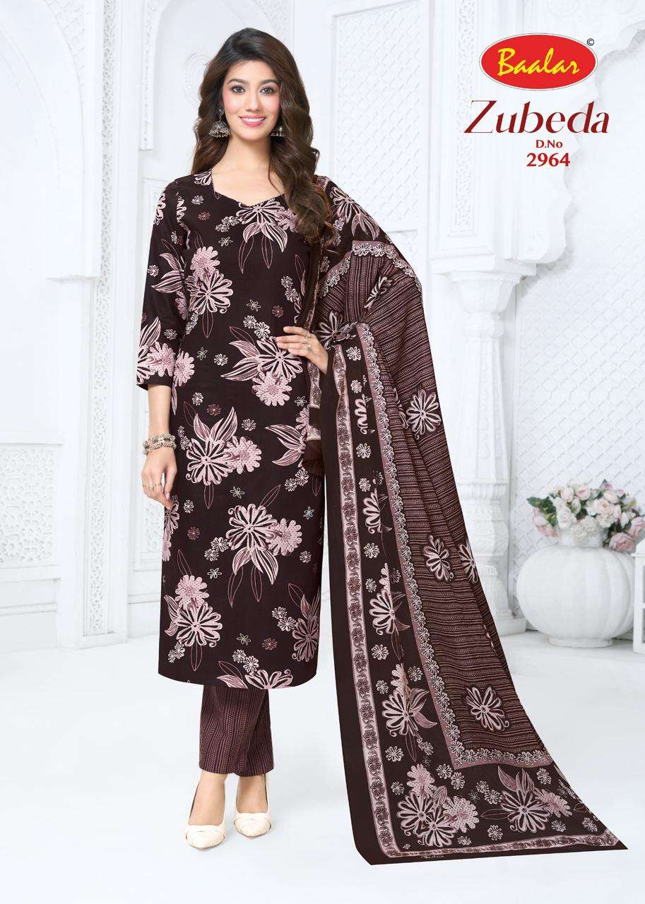 Baalar Zubeda Vol 29 Pure Cotton Unstitch Suit Catalog view 15