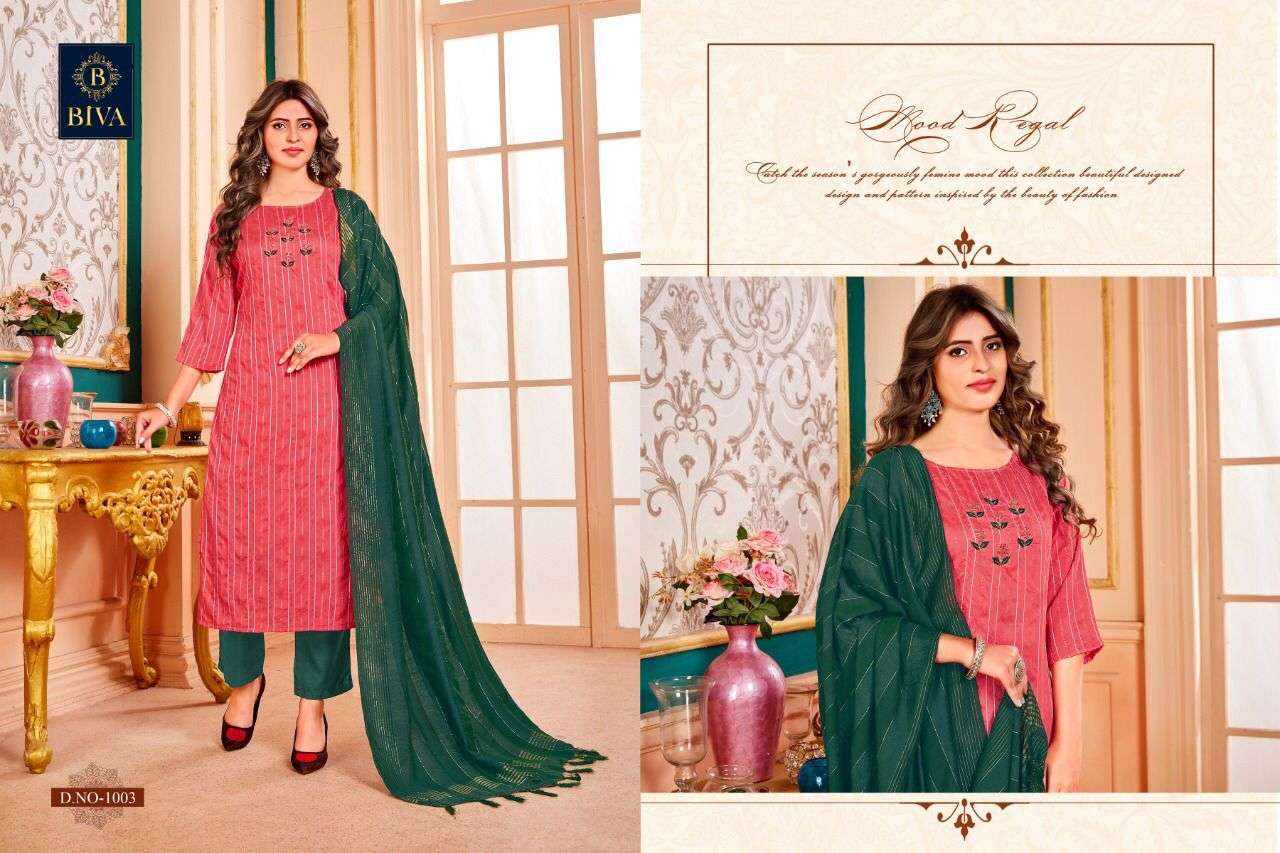 Biva Aura Designer Readymade Cotton Salwar Suit Collection in view 4