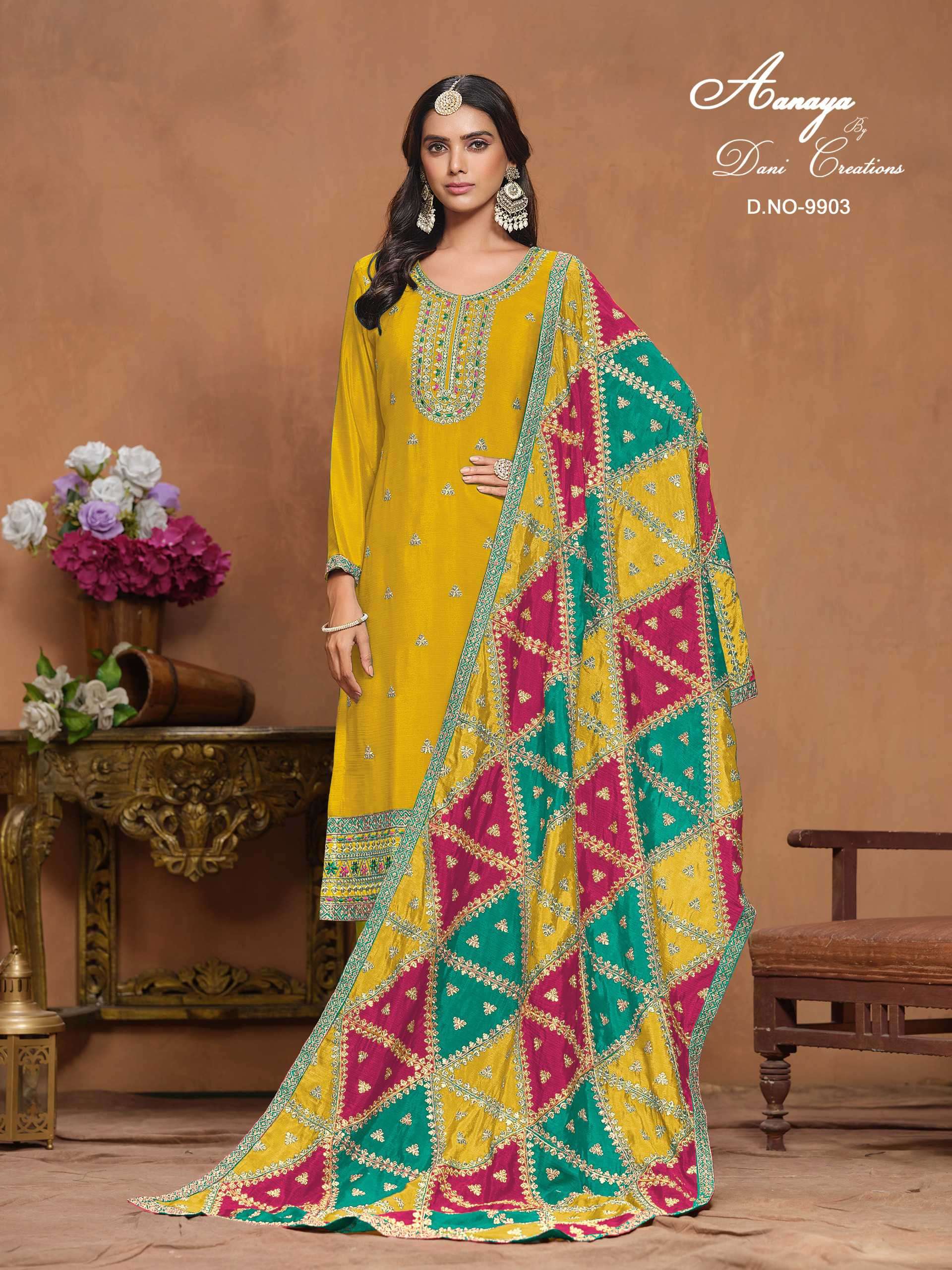 Aanaya Vol 199 Wedding Wear Style Designer Ladies Suit Catalog Exporter view 4