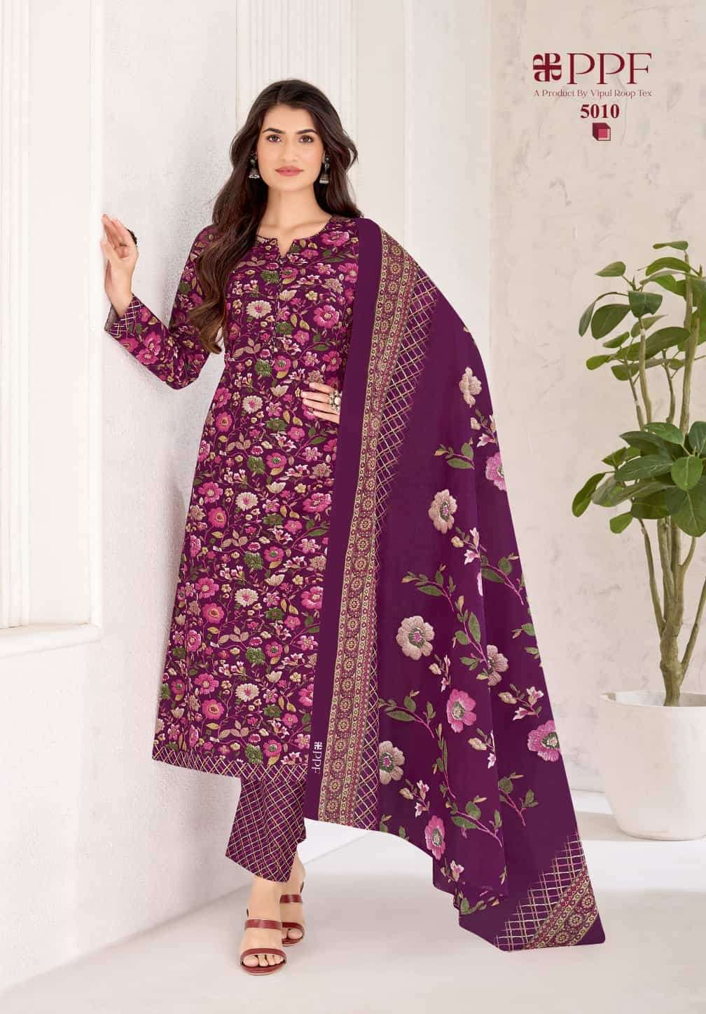 Ppf Poshak Vol 5 Pure Cotton Unstitch Salwar Suit Exporters view 10