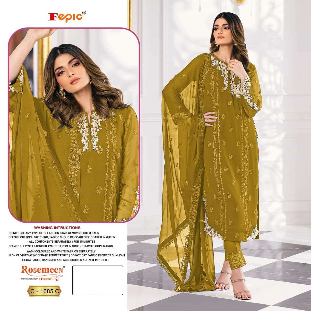 Fepic C 1685 Colors Fancy Designer Style Pakistani Salwar Suit Online view 2