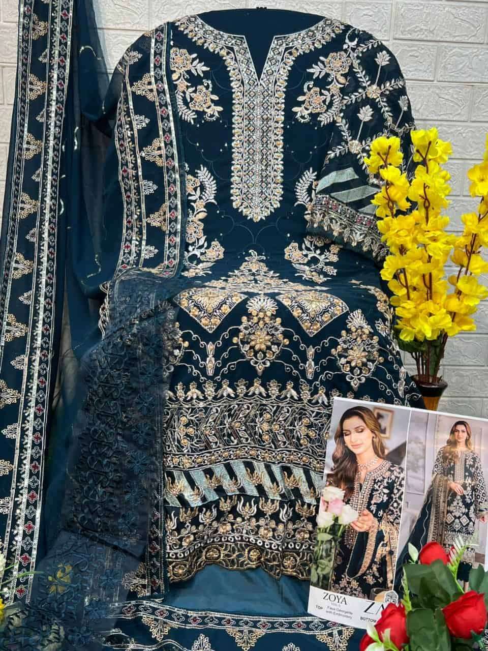Zaha Zoya Vol 2 10287 Colors Georgette Pakistani Salwar Suit Stylish Ensemble view 7
