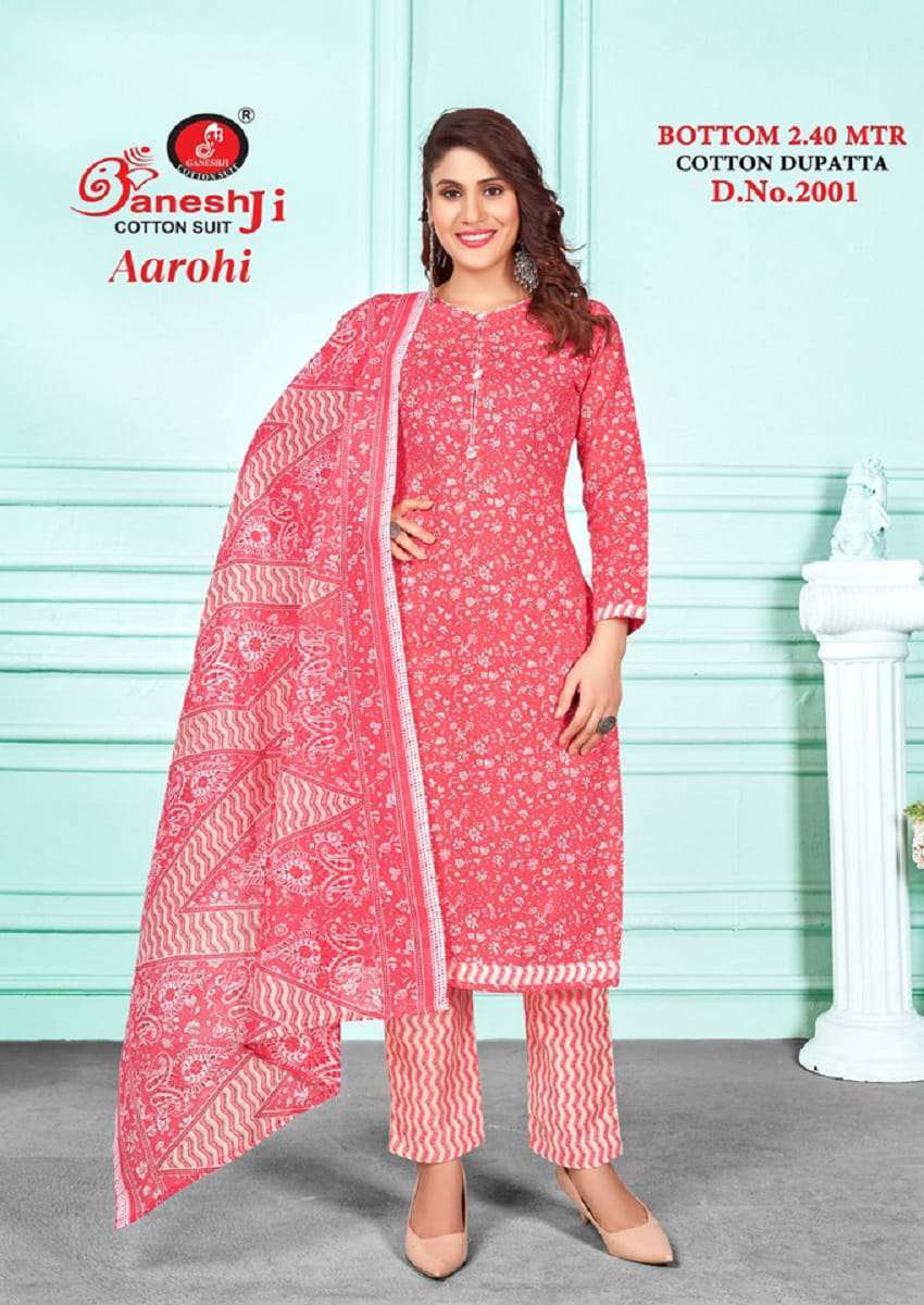 Ganeshji Aarohi Vol 2 Daily Wear Printed Heavy Cotton Dress Material view 4