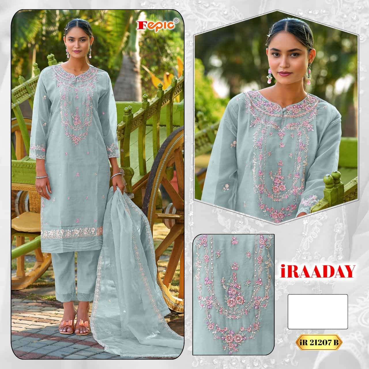 Fepic IR 21207 B Festive Wear Style Pakistani Organza Dress Collection