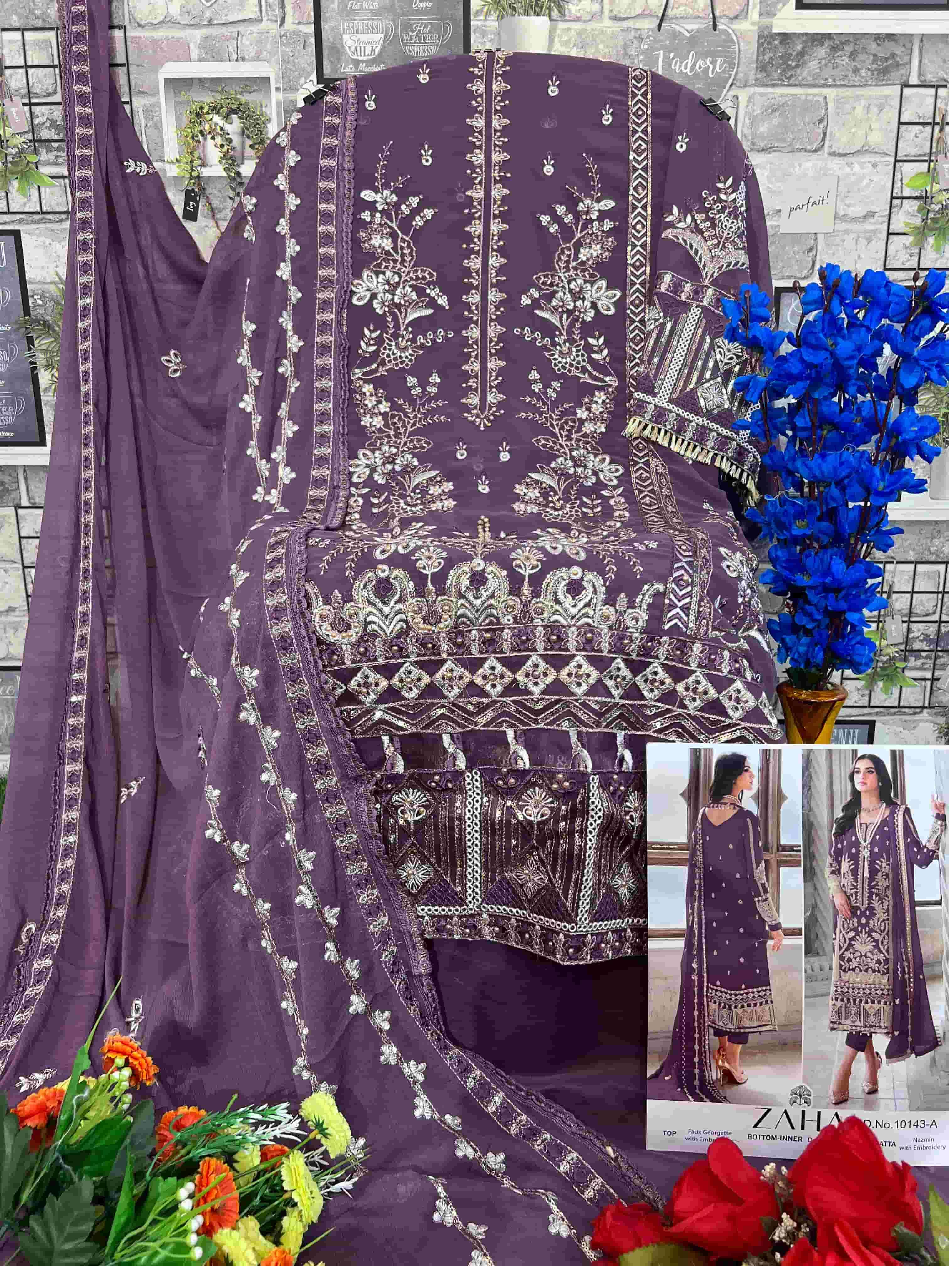 Zaha Gullal Vol 2 Hits Colors Pakistani Style Heavy Designer Salwar Suit Wholesalers view 7