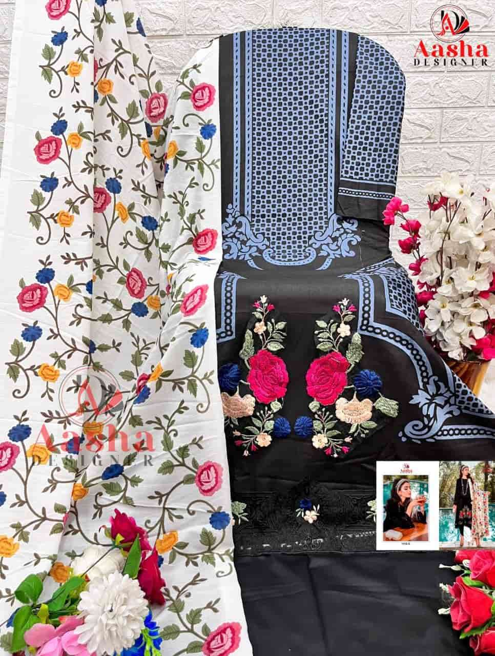 Aasha Designer 1112 Colors Pakistani Designer Embroidered cotton Dress Collection view 6