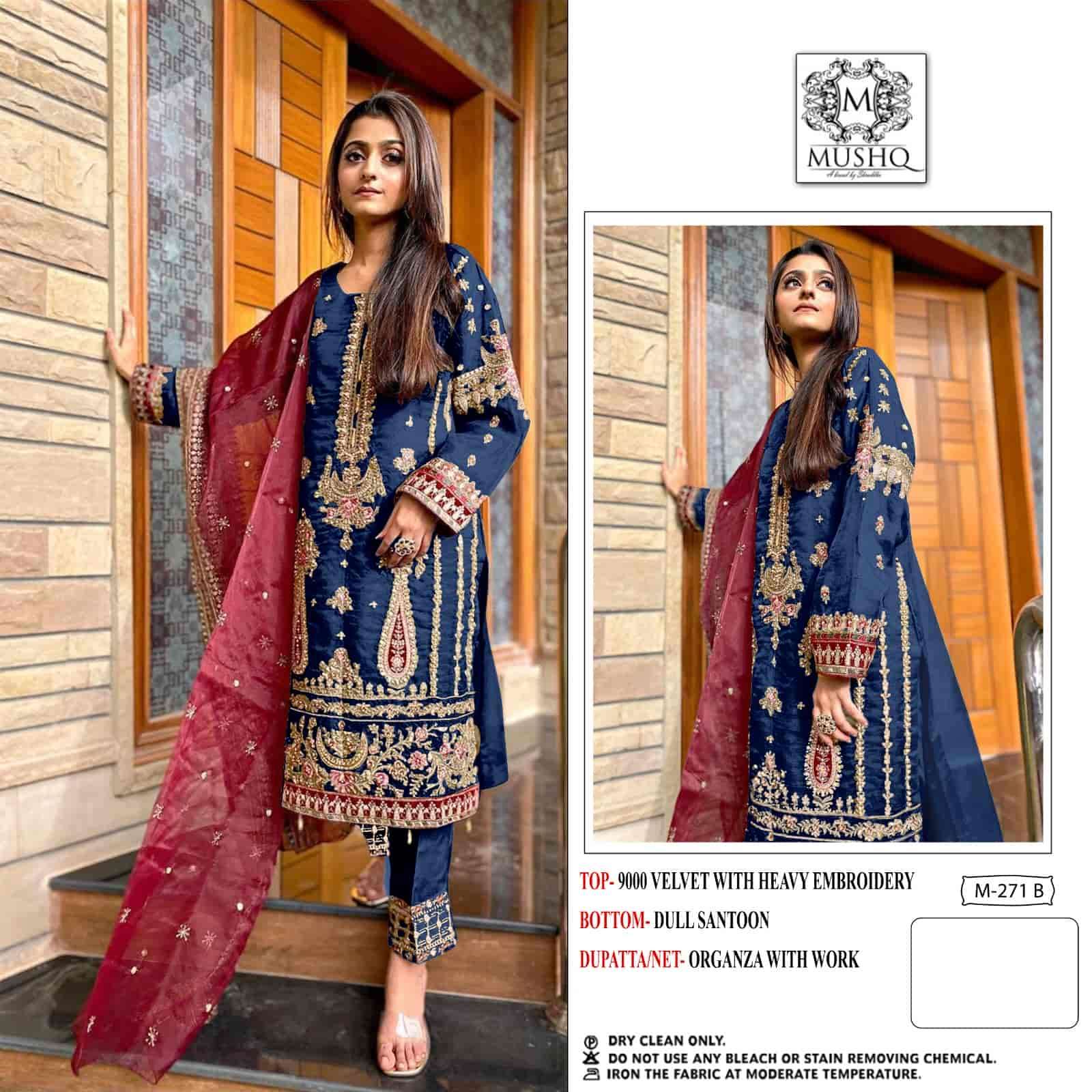 Mushq M 271 Colors Pakistani New Designs Winter Wear Salwar Suit Wholesalers view 4